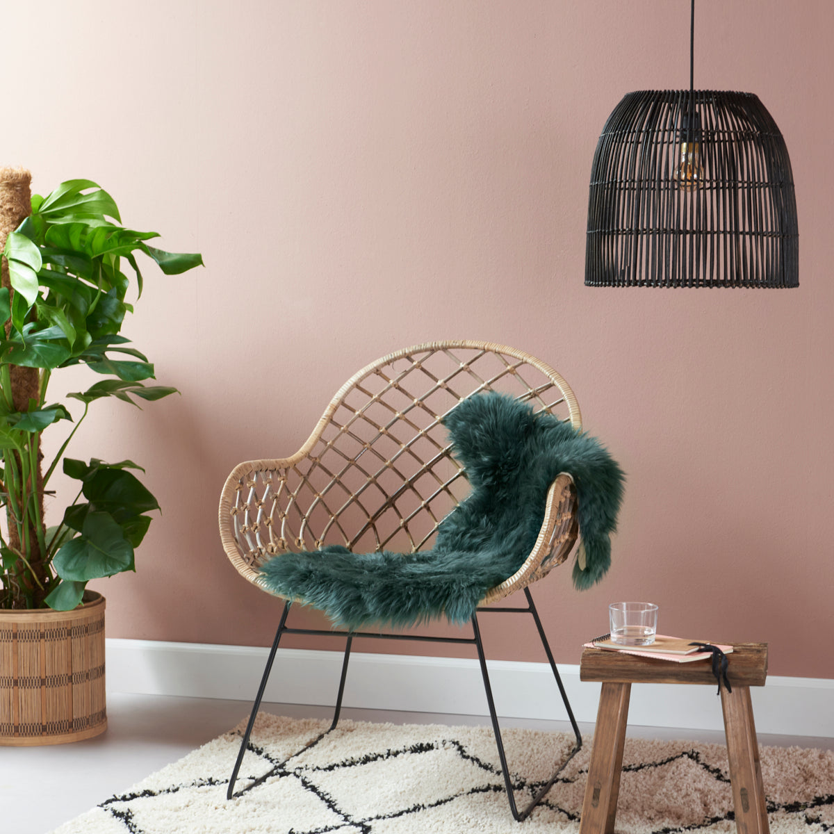 Rugestiq Woolfur schapenvacht Groen