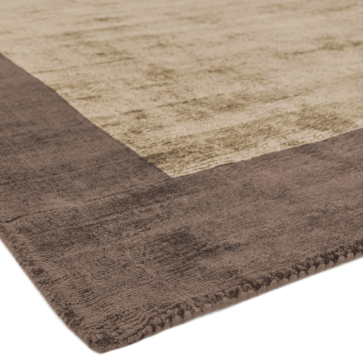 Laagpolig vloerkleed Easy Living Blade Border Rug Choco Mocha – leveranciersfoto