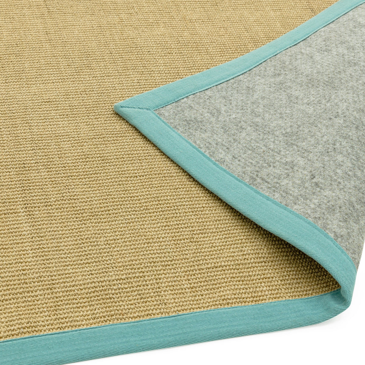 Laagpolig vloerkleed Easy Living Sisal Linen Aqua – leveranciersfoto