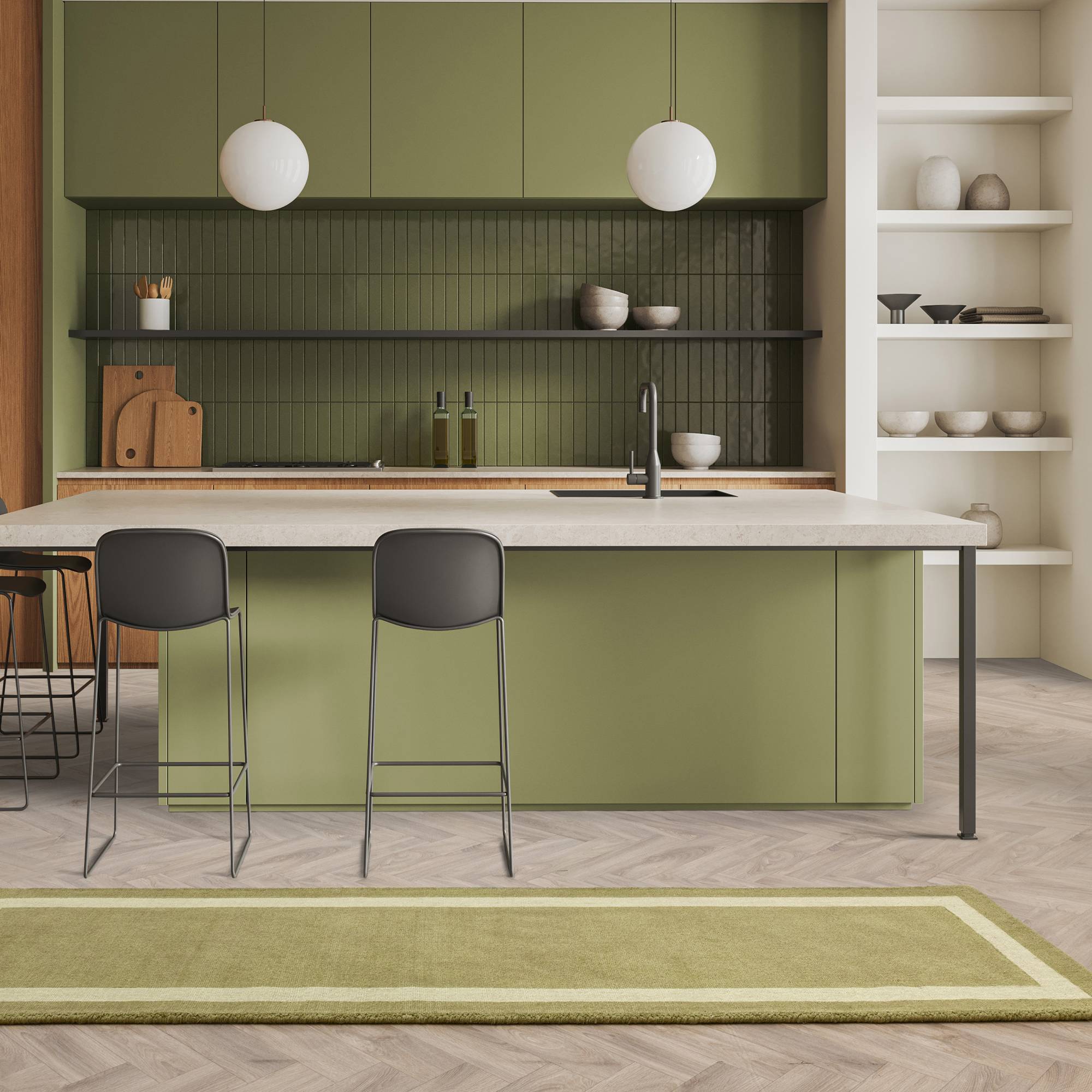 Vloerkleed ALBI Green