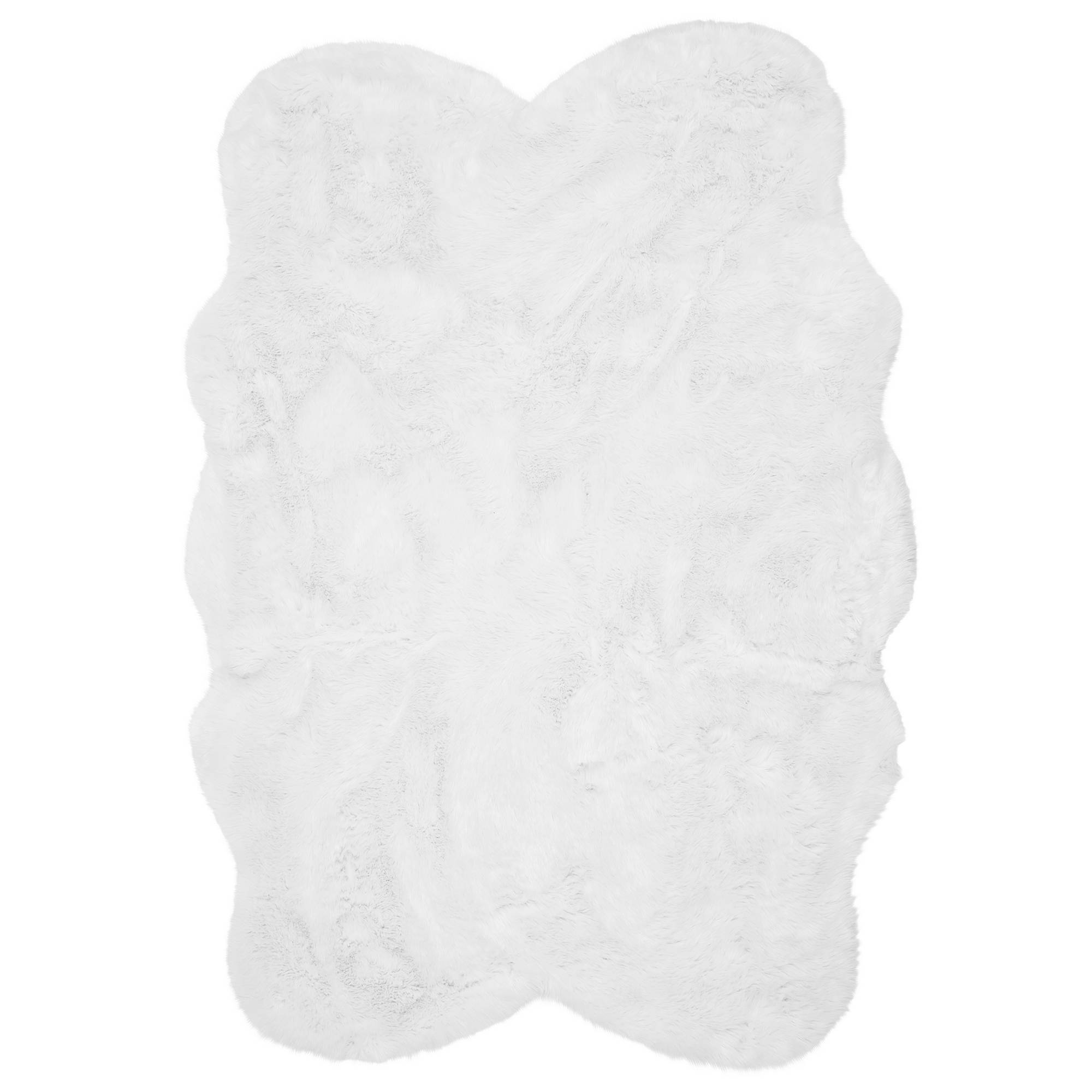Vloerkleed Luxury Faux Sheepskin White