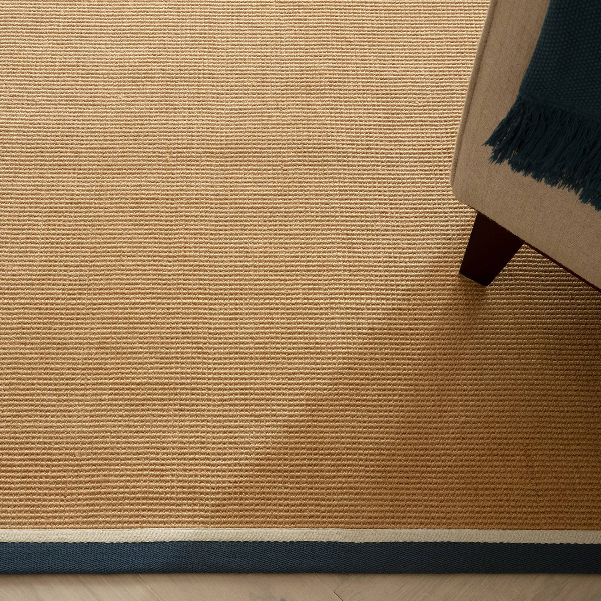 Vloerkleed Rugestiq Bordo bouclé donkerblauw crème – foto 3