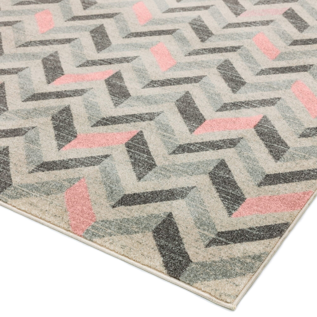 Vloerkleed Rugestiq Colt CL09 zigzag roze – foto 3