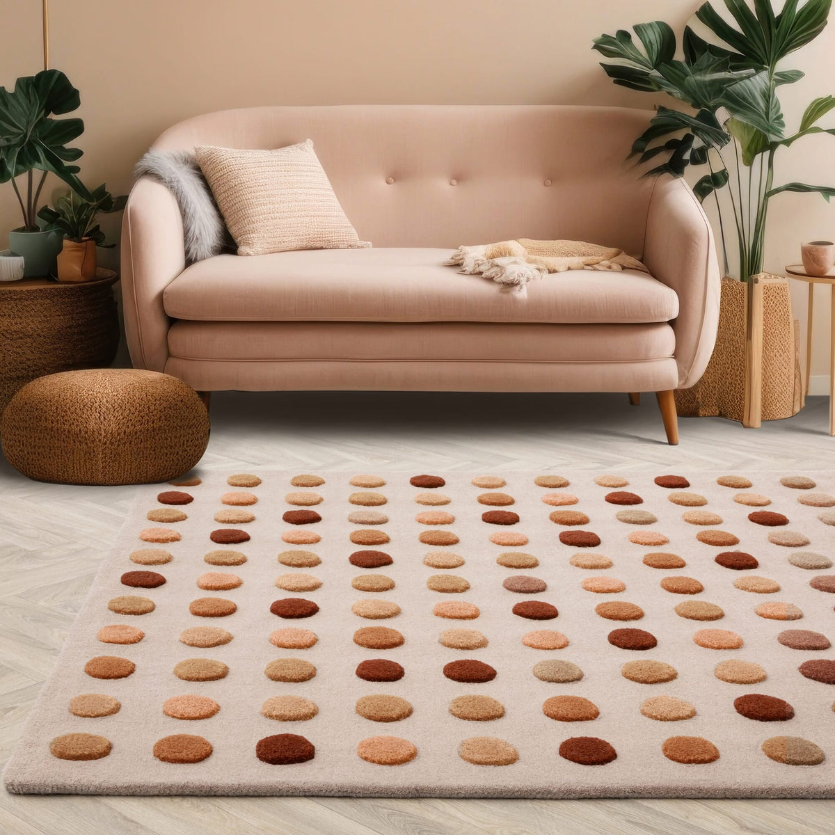 Vloerkleed Rugestiq Dotty aardetinten – foto 2