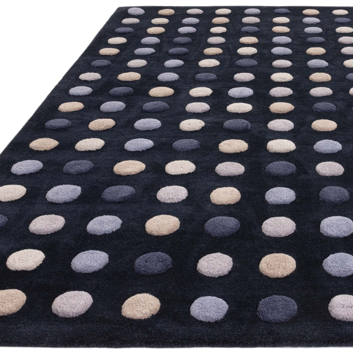 Vloerkleed Rugestiq Dotty donkerblauw – foto 3