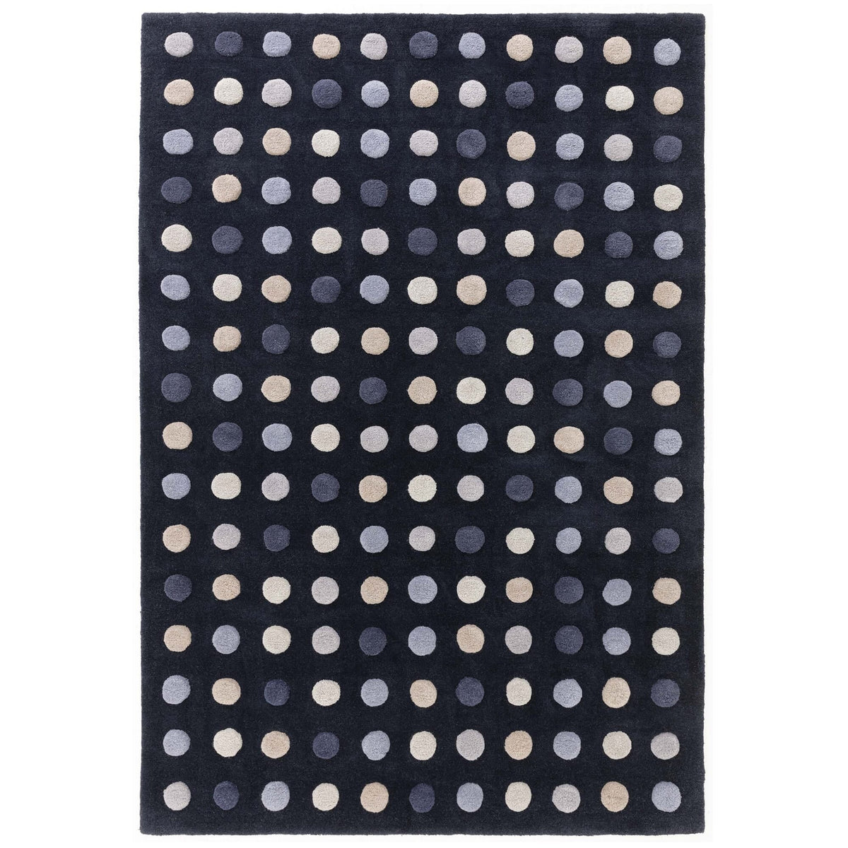 Vloerkleed Rugestiq Dotty donkerblauw – foto 1