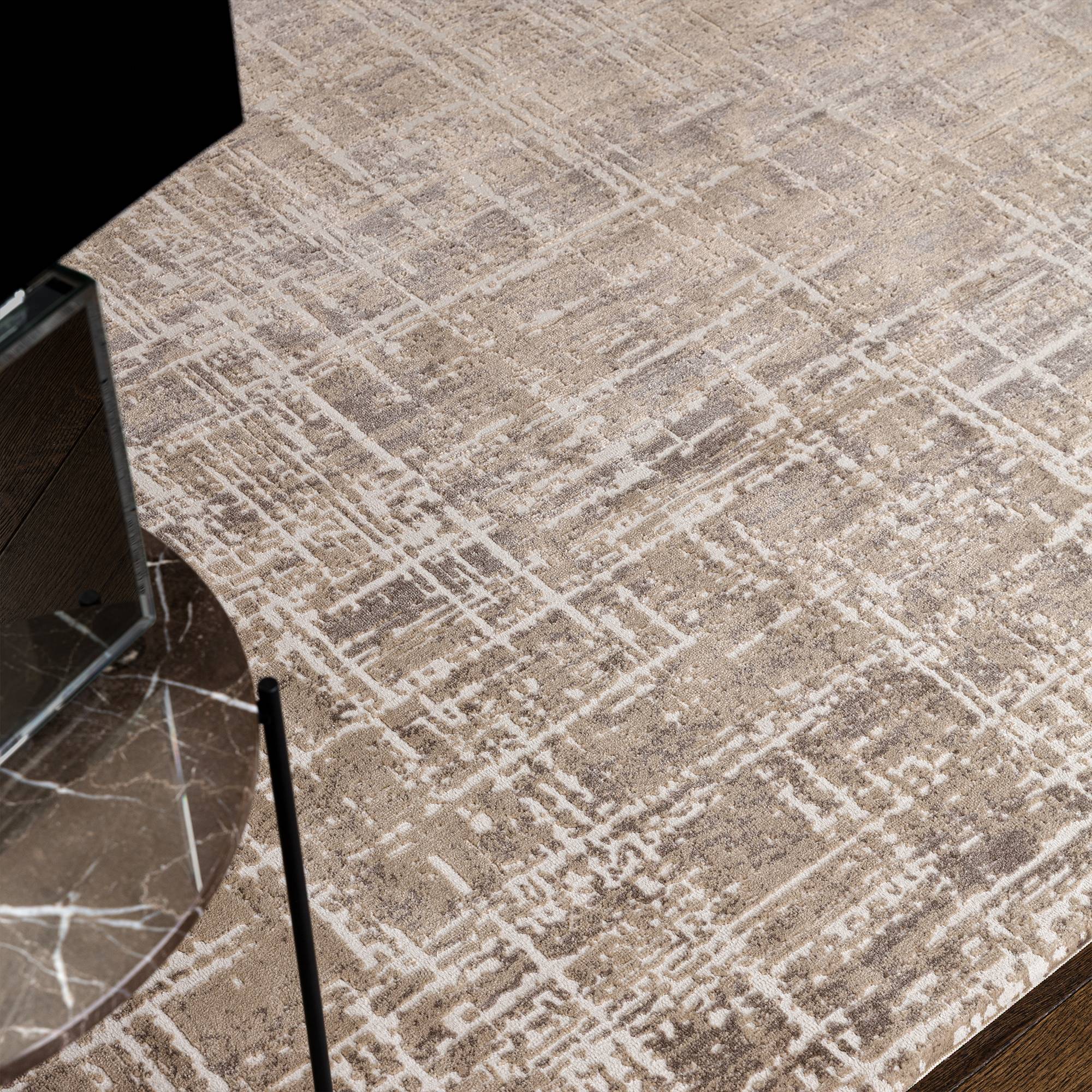Vloerkleed Kuza Abstract Beige