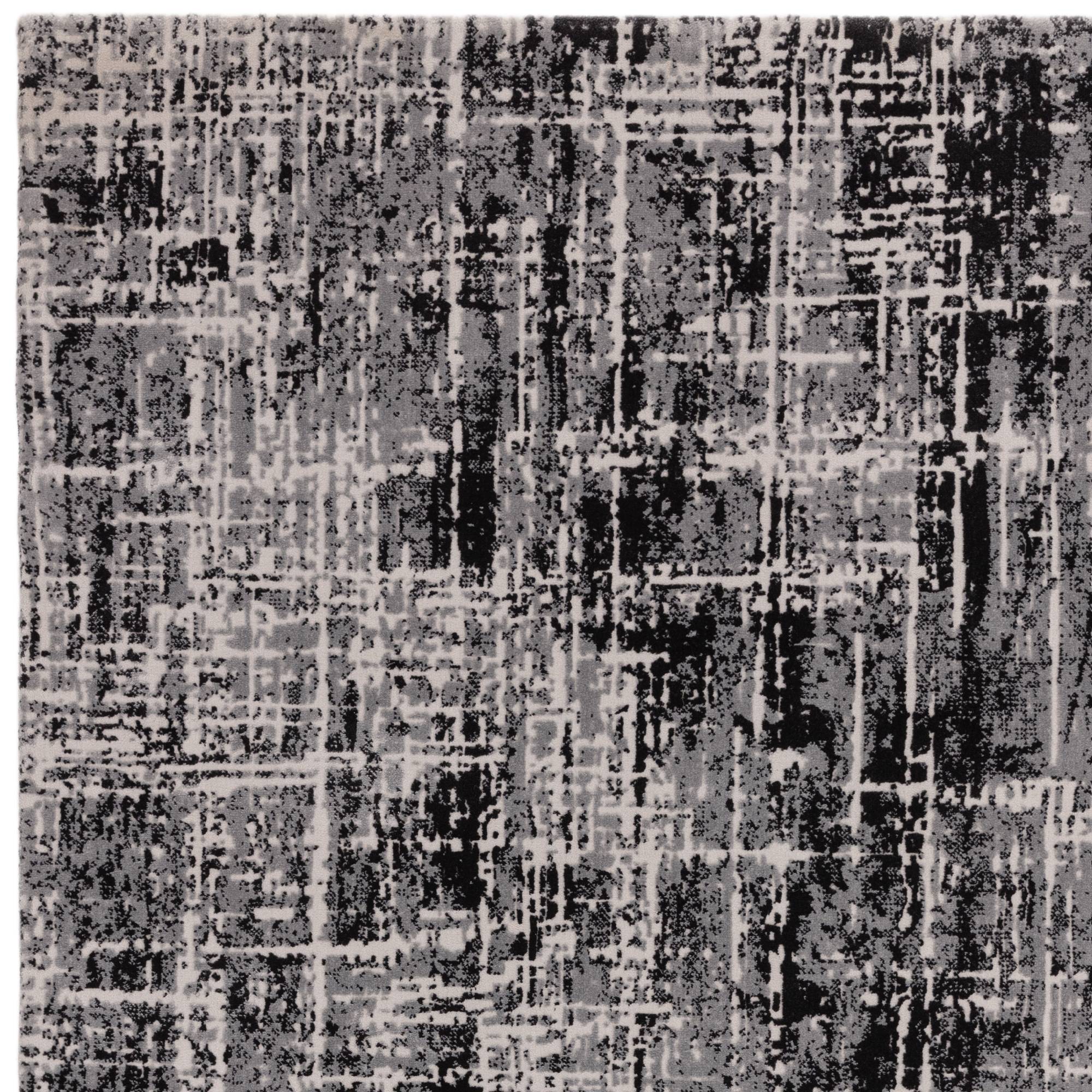 Vloerkleed Kuza Abstract Black