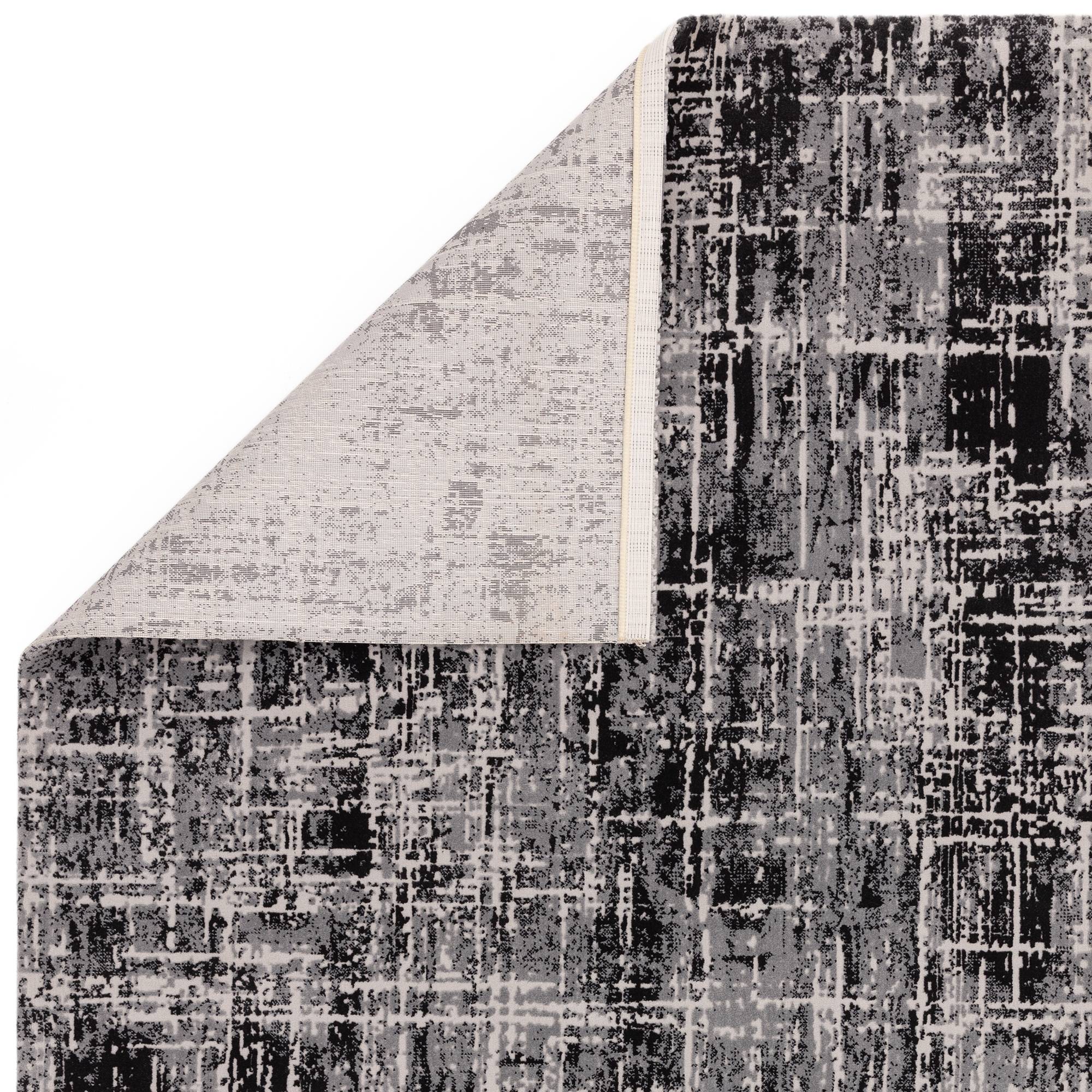 Vloerkleed Kuza Abstract Black