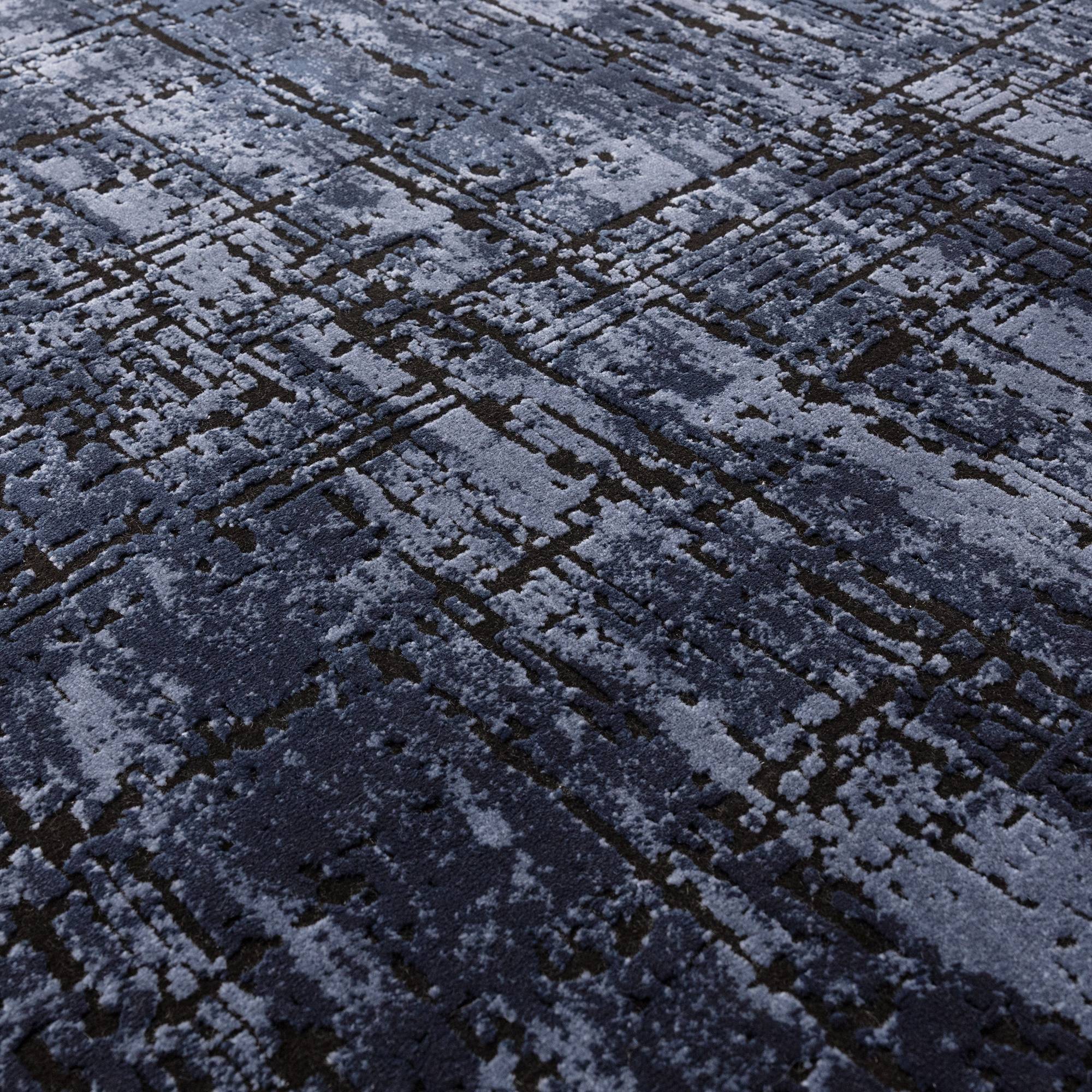 Vloerkleed Kuza Abstract Navy