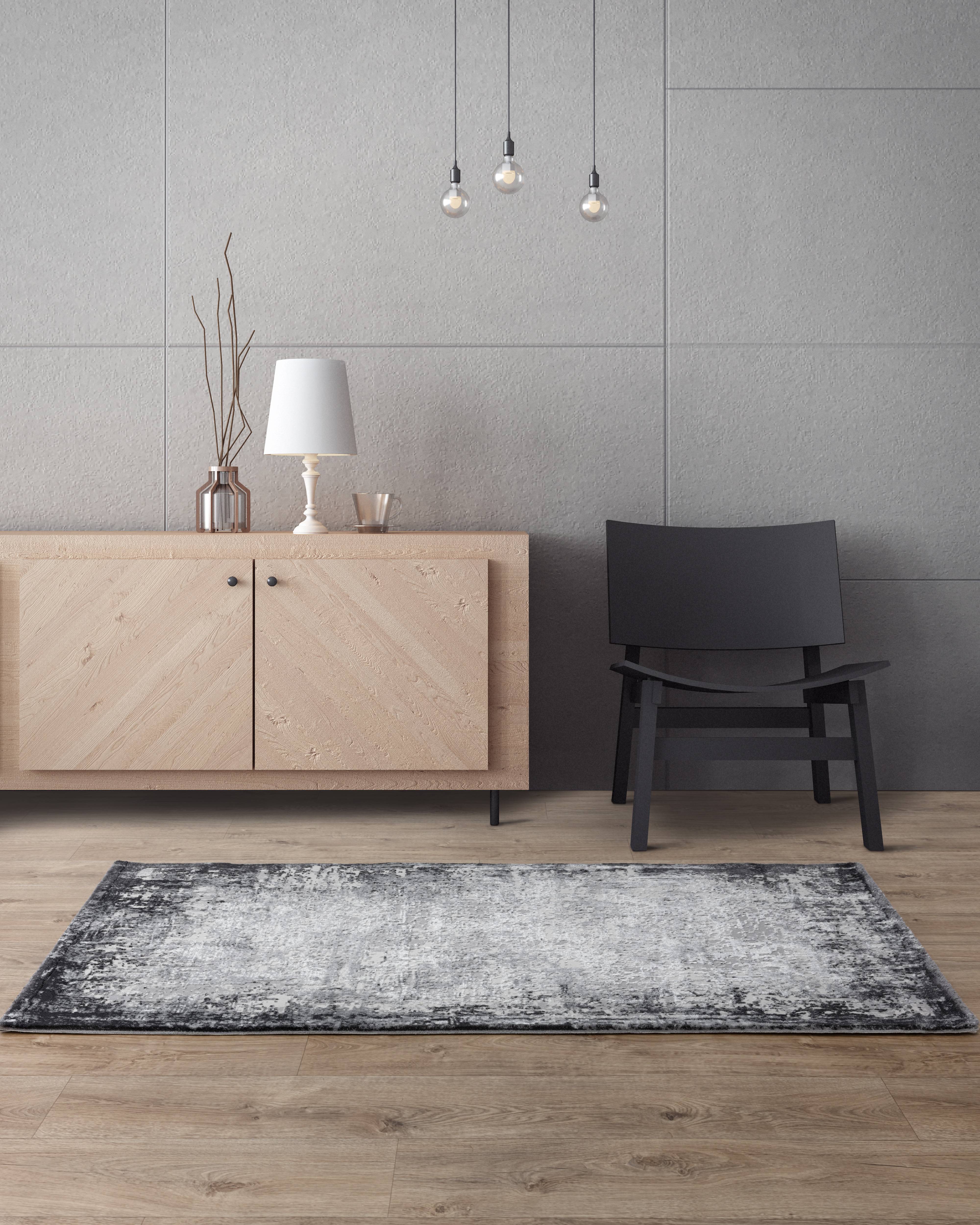 Vloerkleed Kuza Border Grey