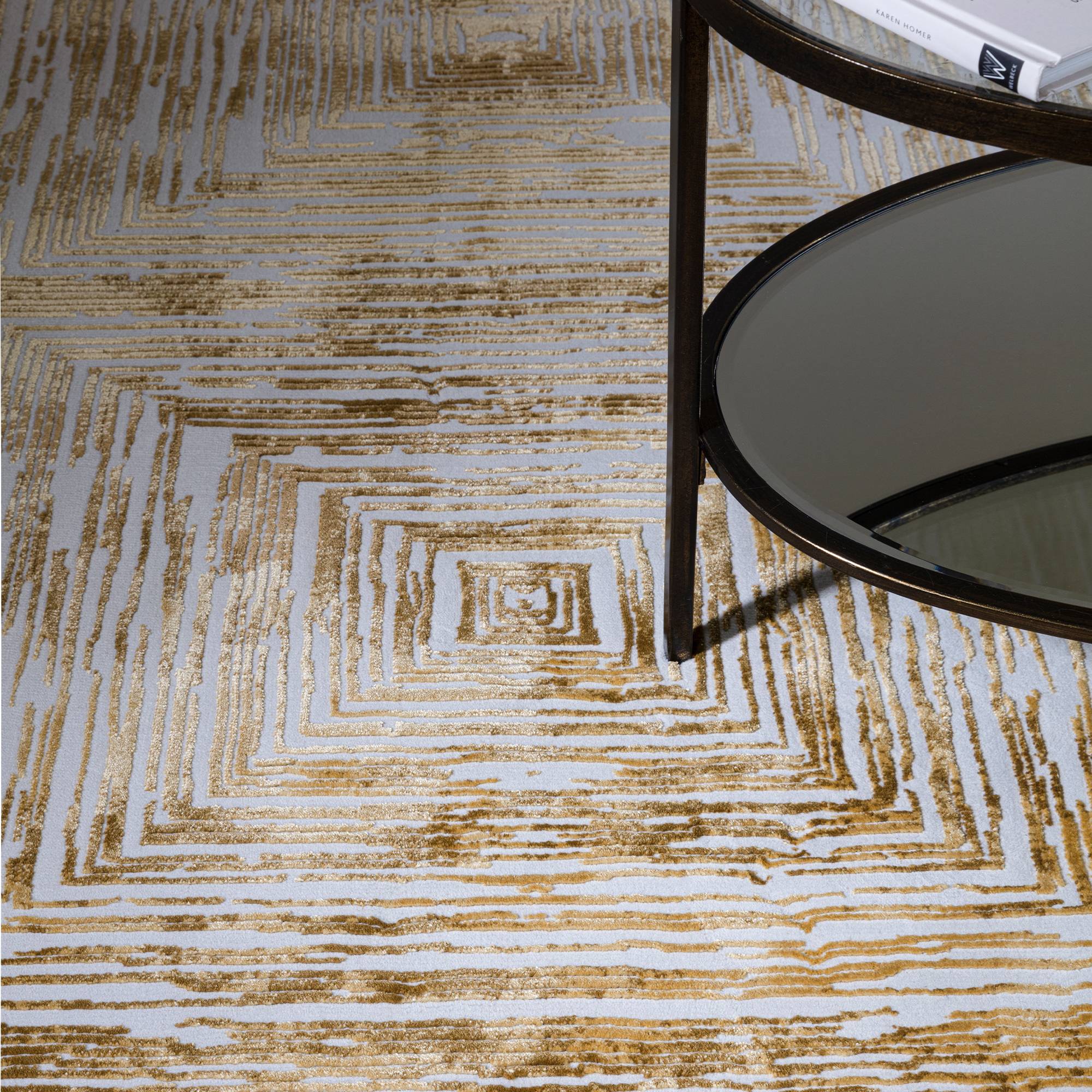 Vloerkleed Kuza Portrait Gold