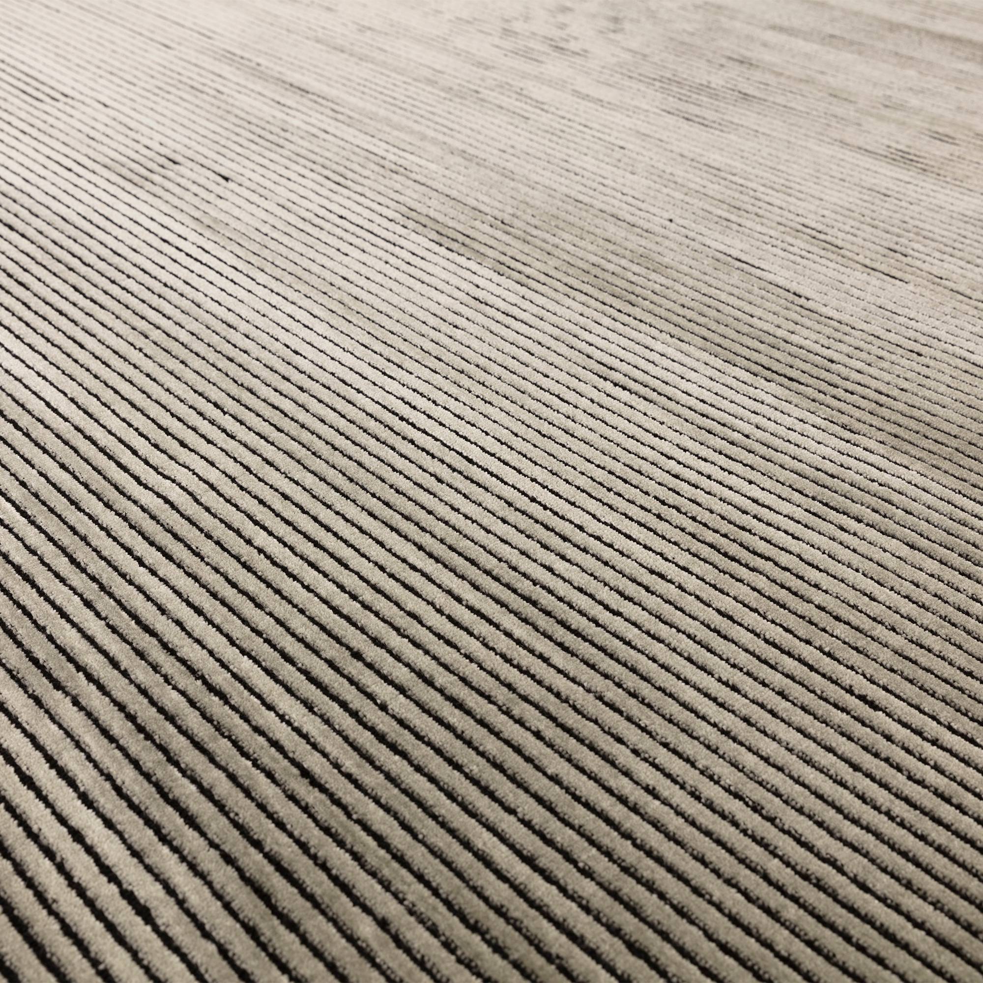 Vloerkleed Kuza Plain Stripe Khaki