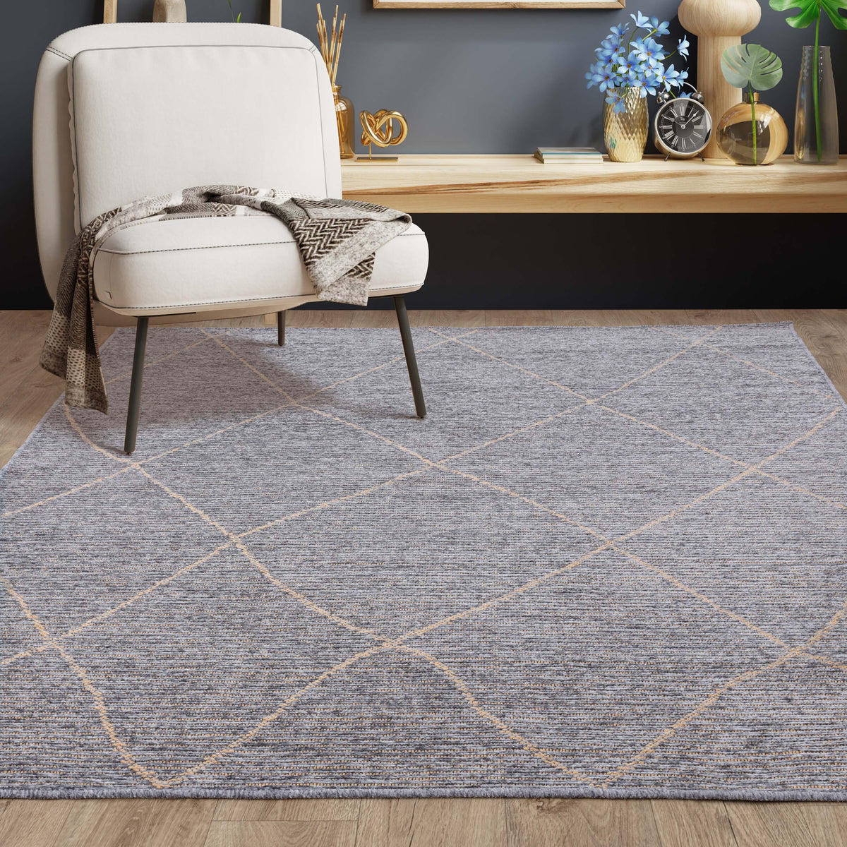 Vloerkleed Rugestiq Mulberry ijsblauw – foto 2
