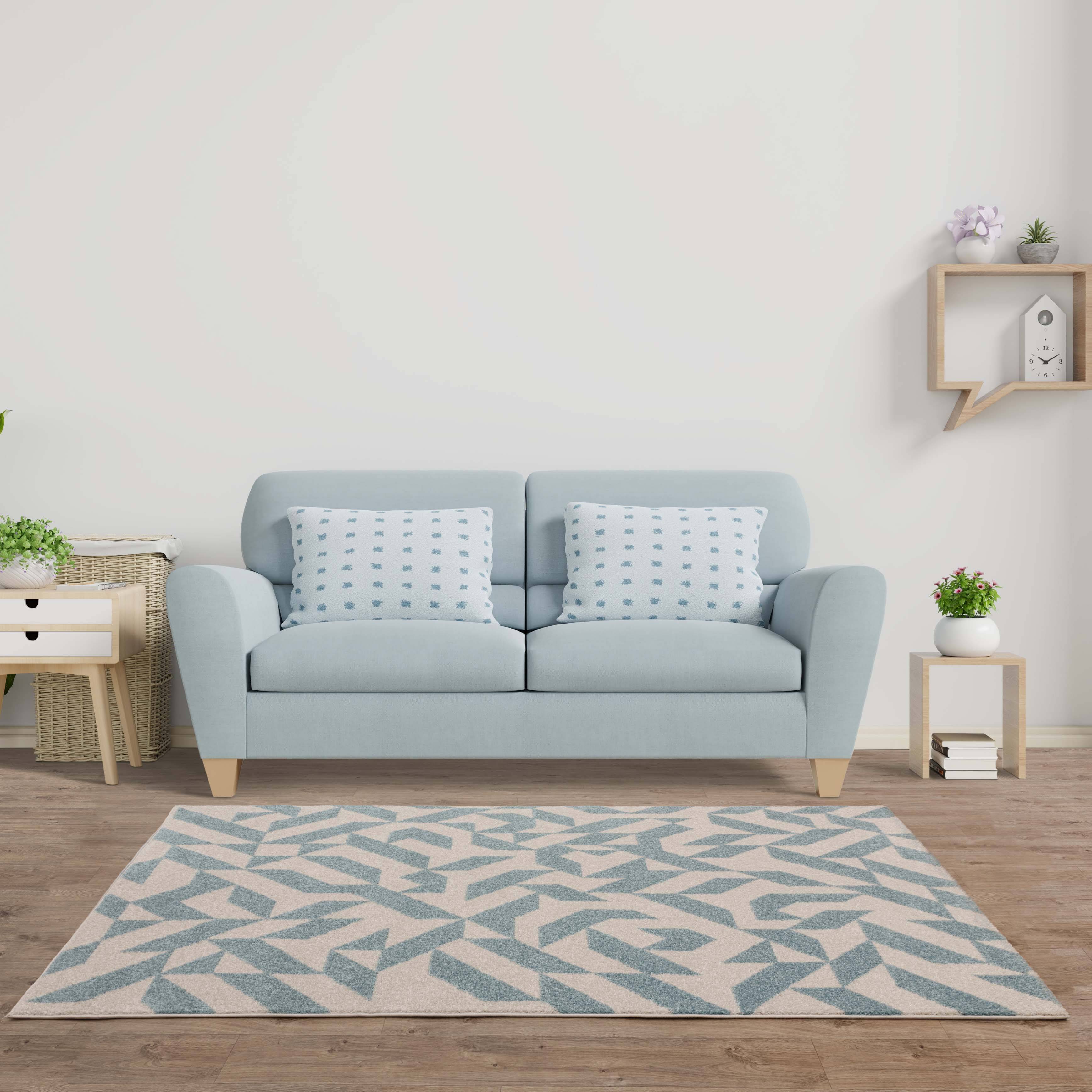 Vloerkleed Muse Blue Shapes MU03