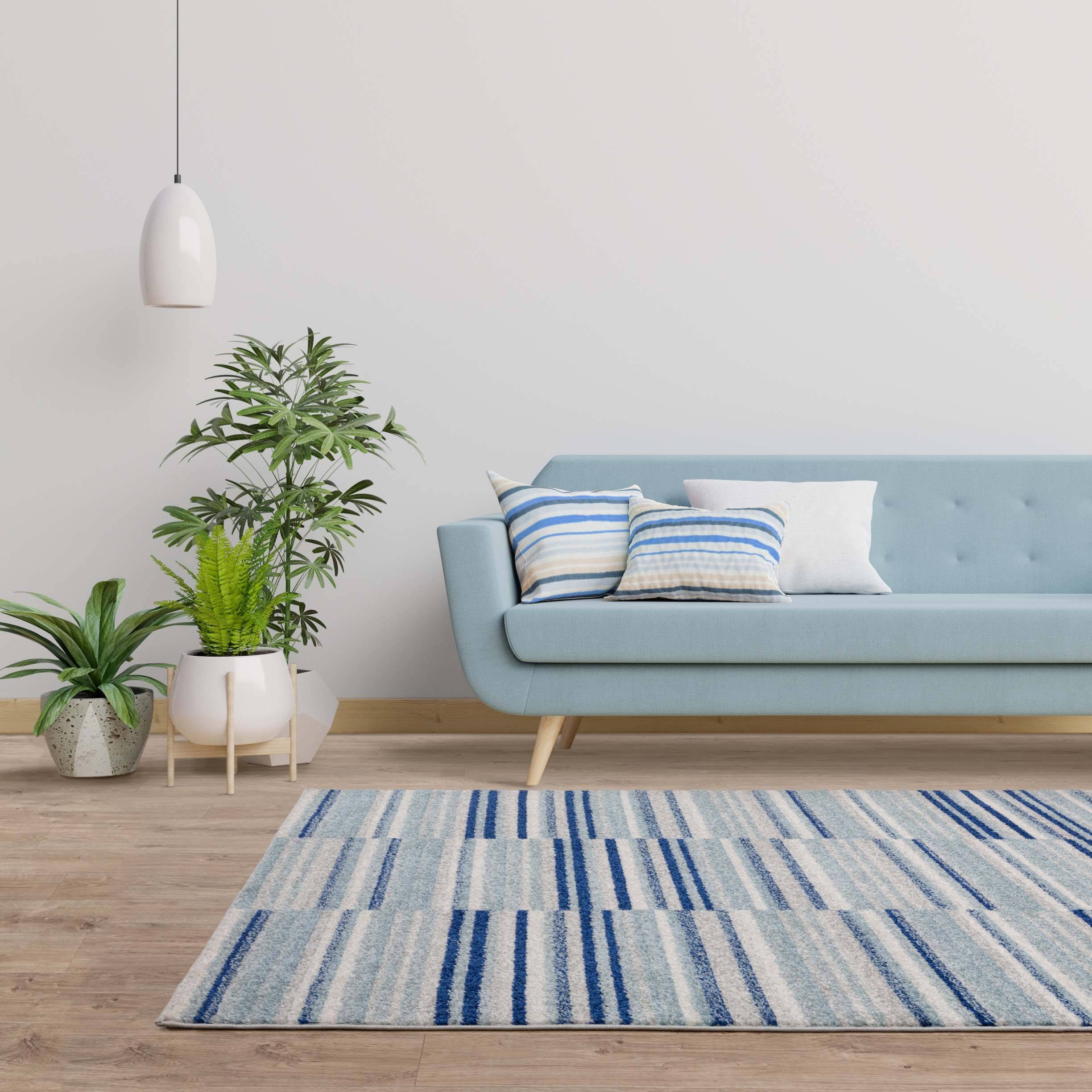 Vloerkleed Muse Blue Stripe MU05