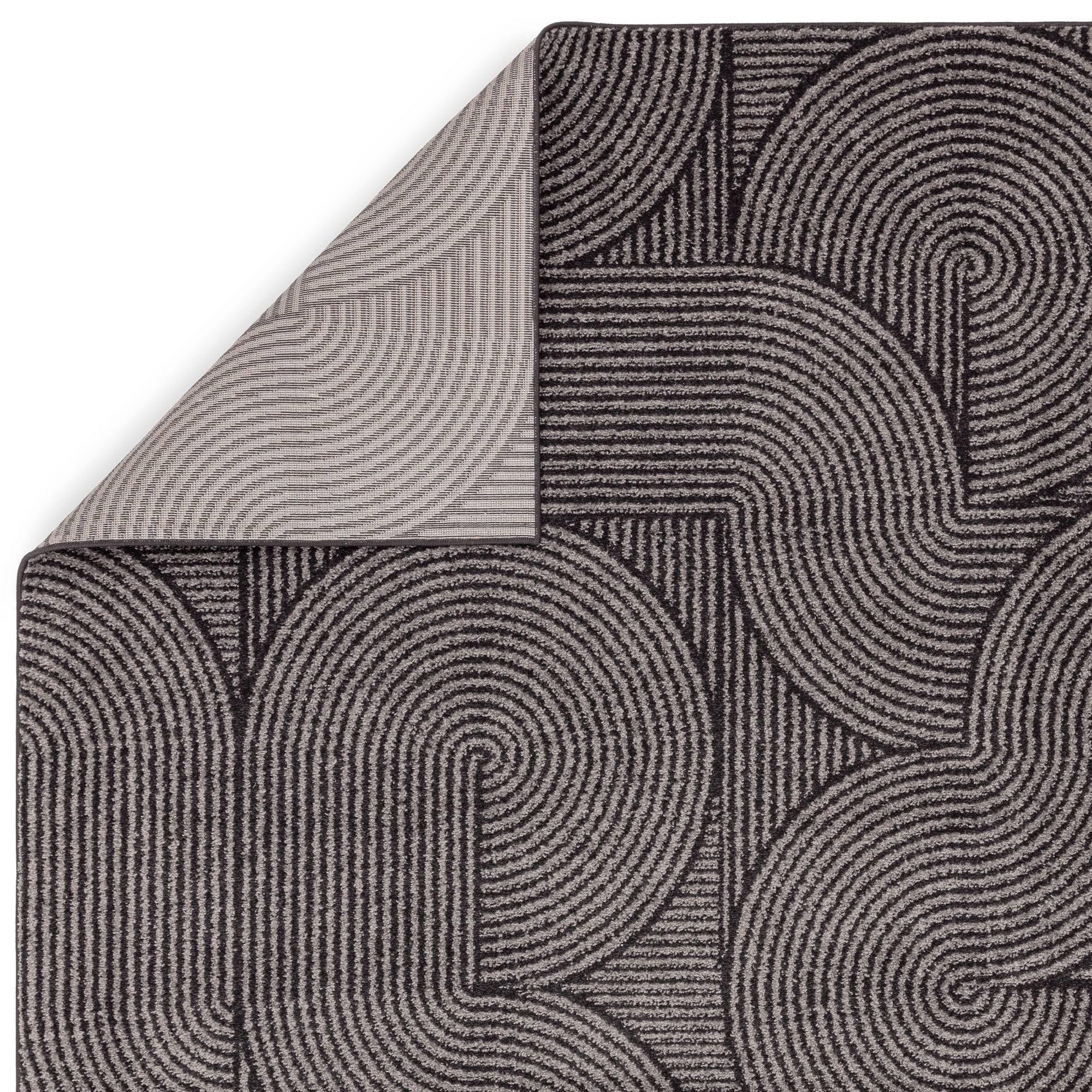 Vloerkleed Muse Charcoal Swirl MU01