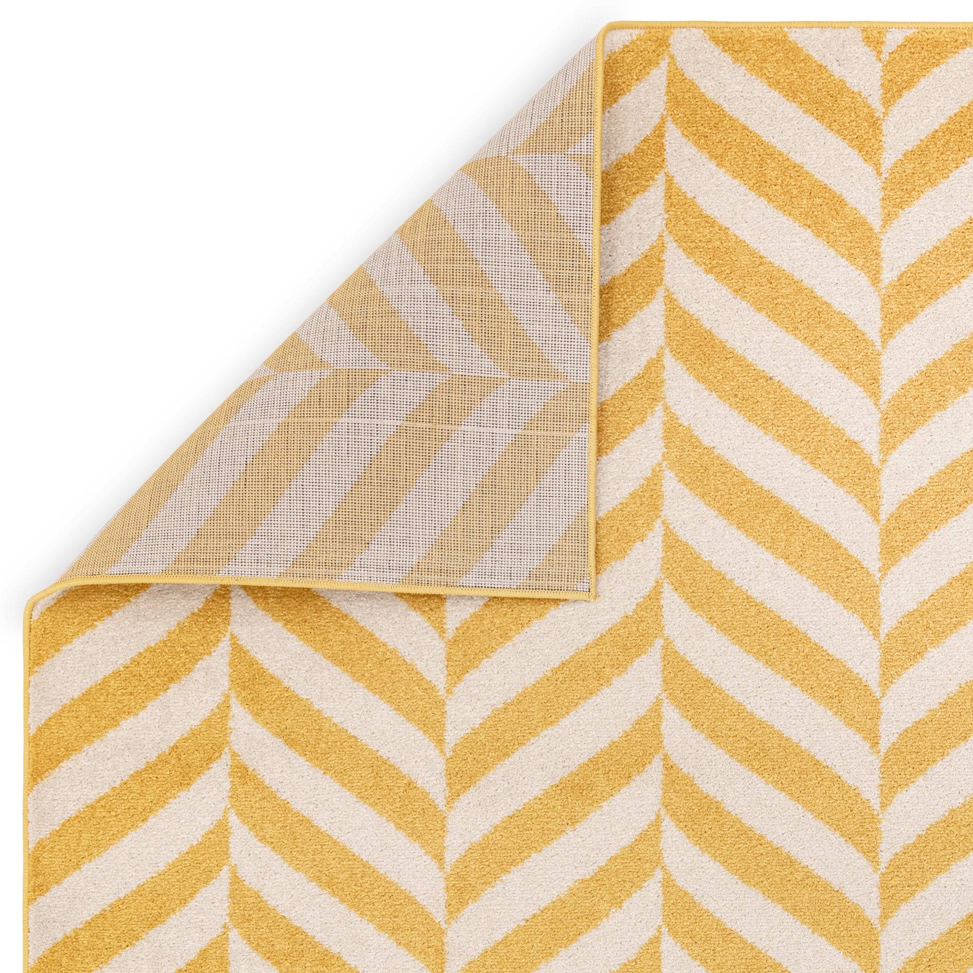 Vloerkleed Muse Yellow Chevron MU08