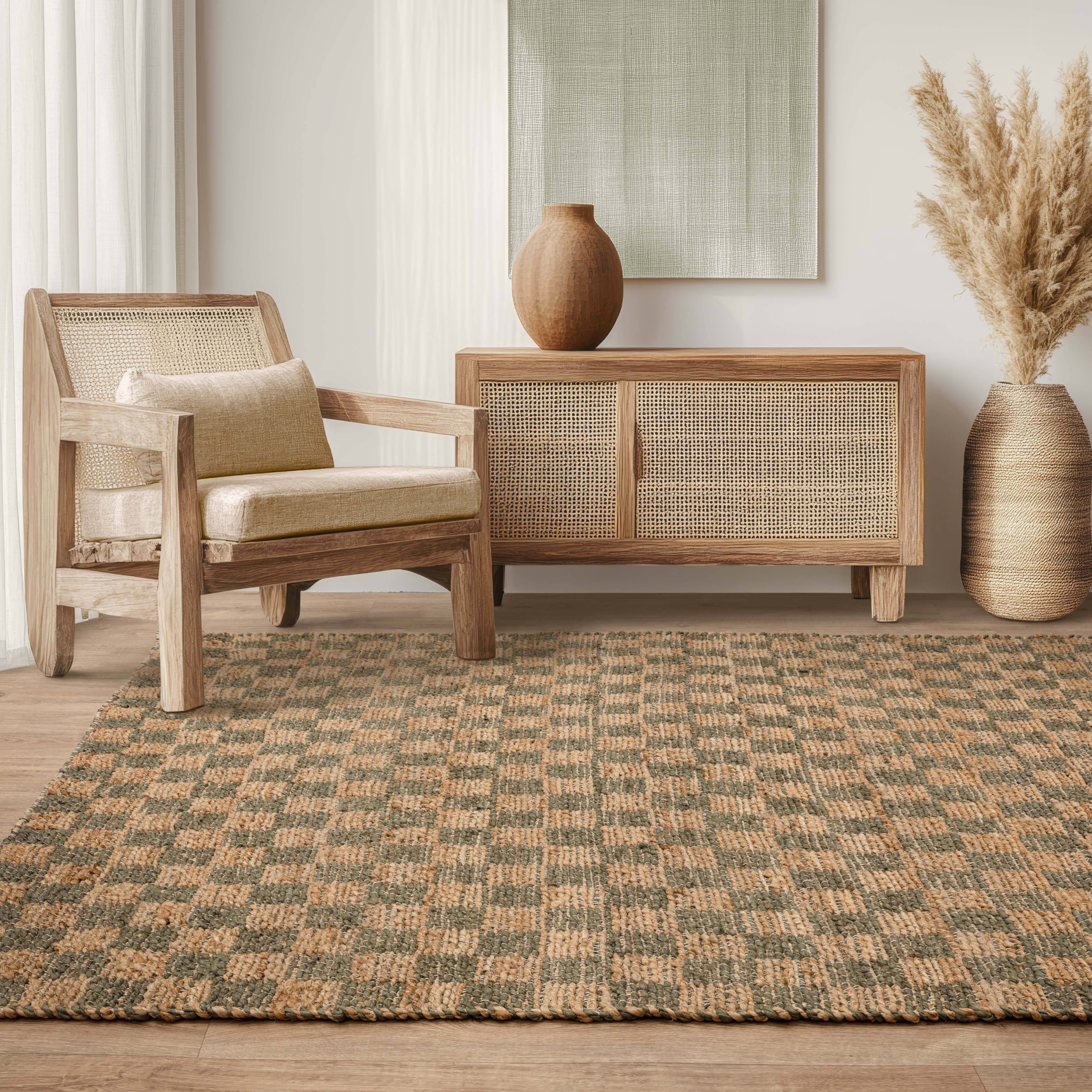 Vloerkleed Naturi Olive Green