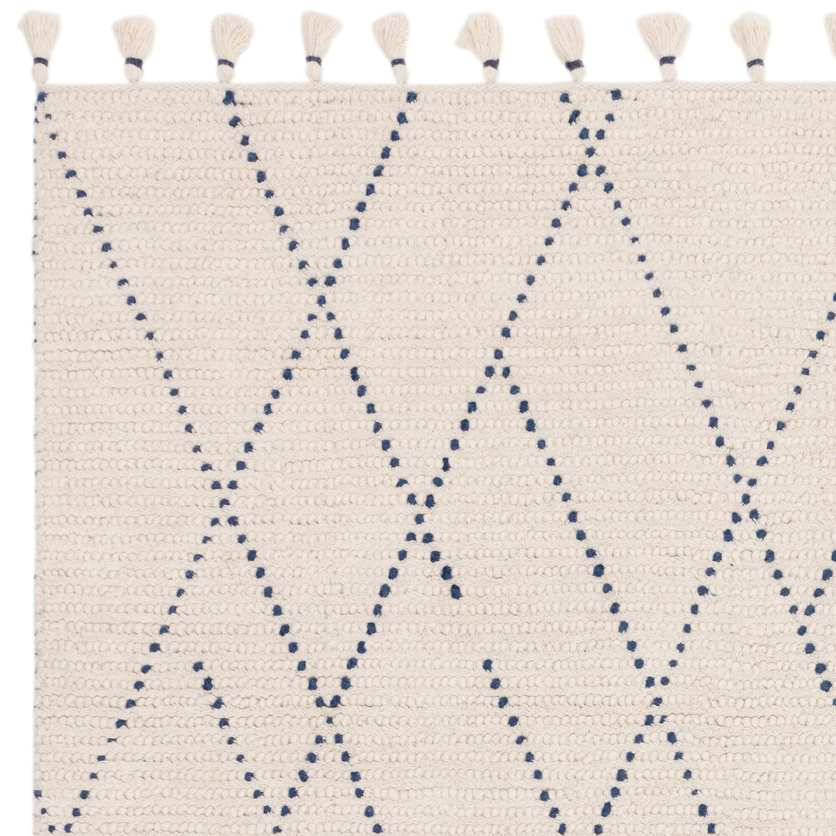 Vloerkleed Rugestiq Nepal crème blauw lijnen – foto 4