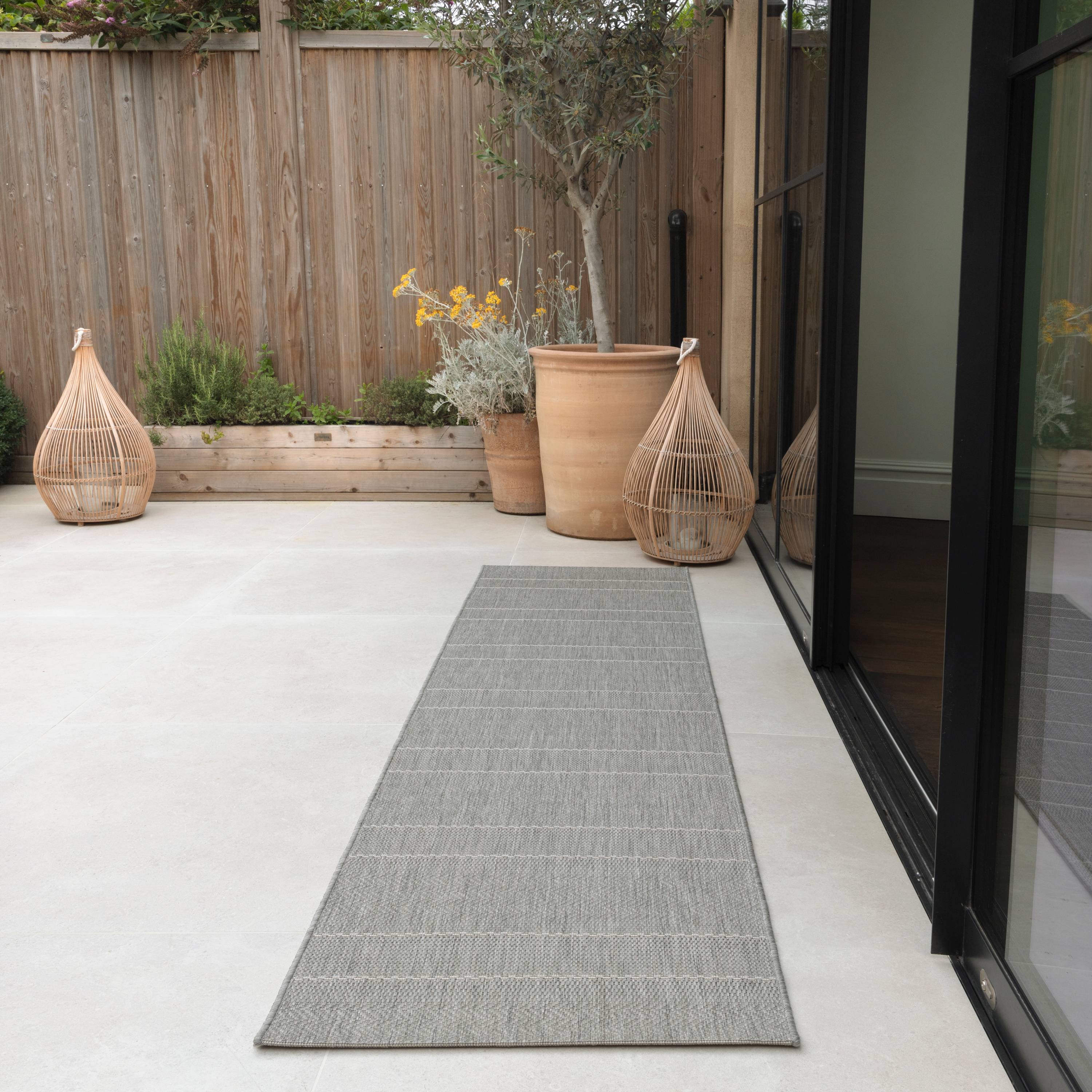 Vloerkleed Patio 03 Beige Stripe