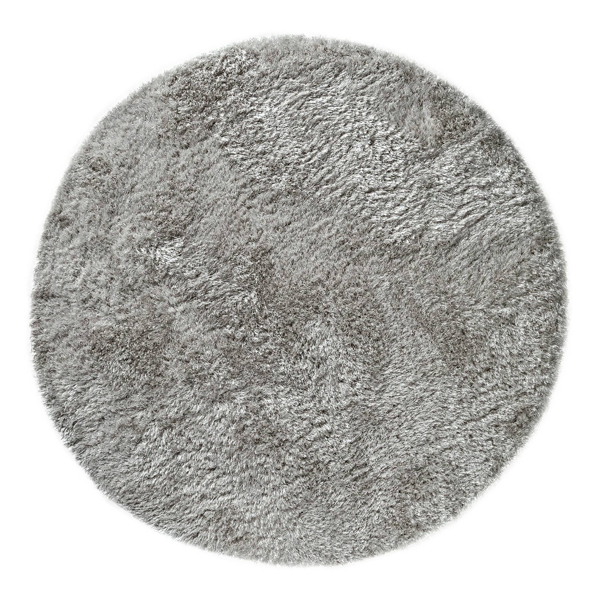 Vloerkleed Plush Circle Silver (Circle)