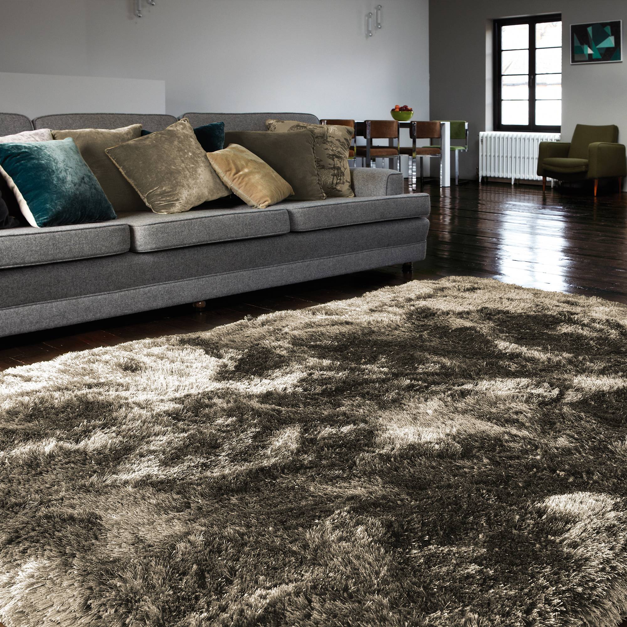 Vloerkleed Plush Circle Taupe (Circle)