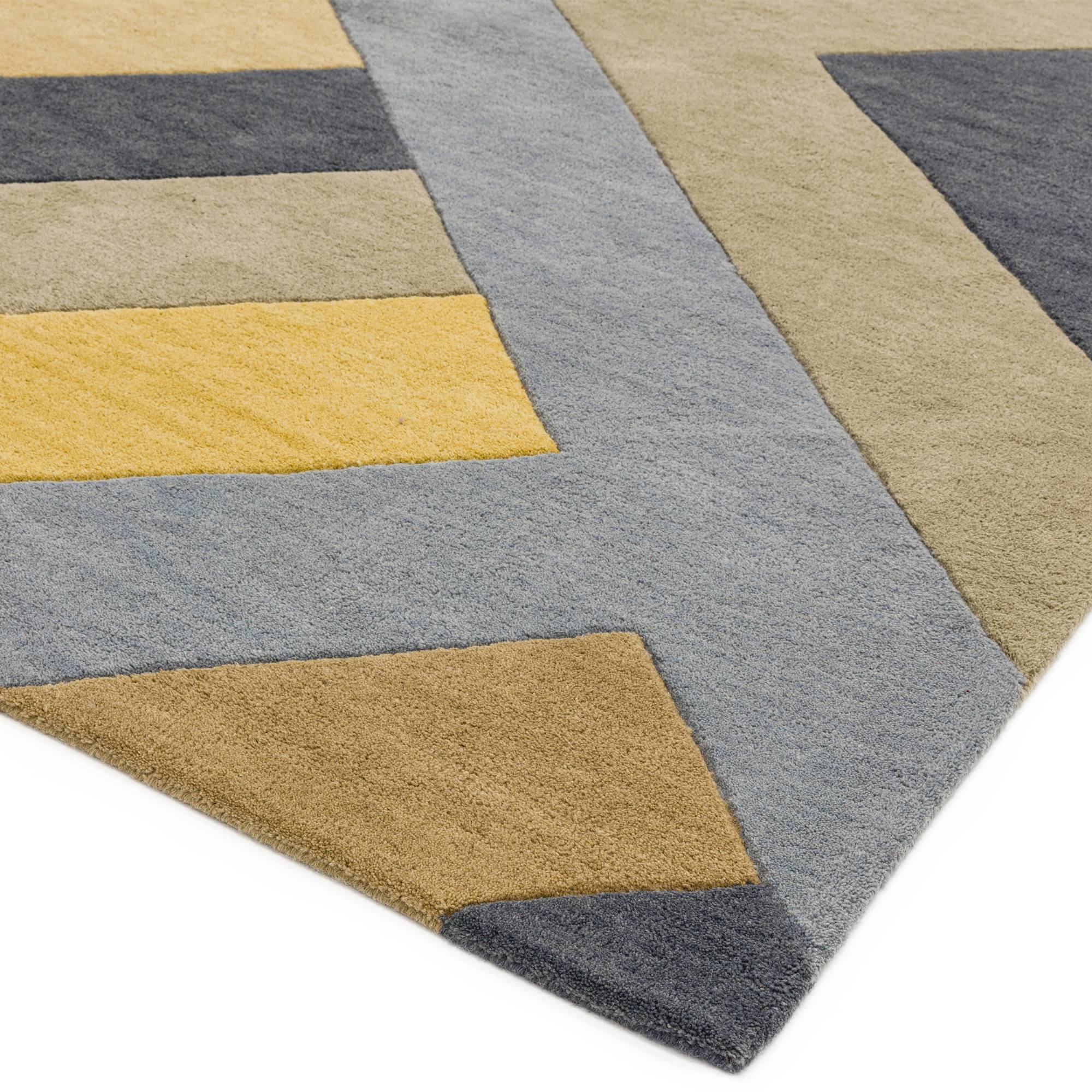 Vloerkleed Reef Runner RF02 Big Zig Ochre Grey