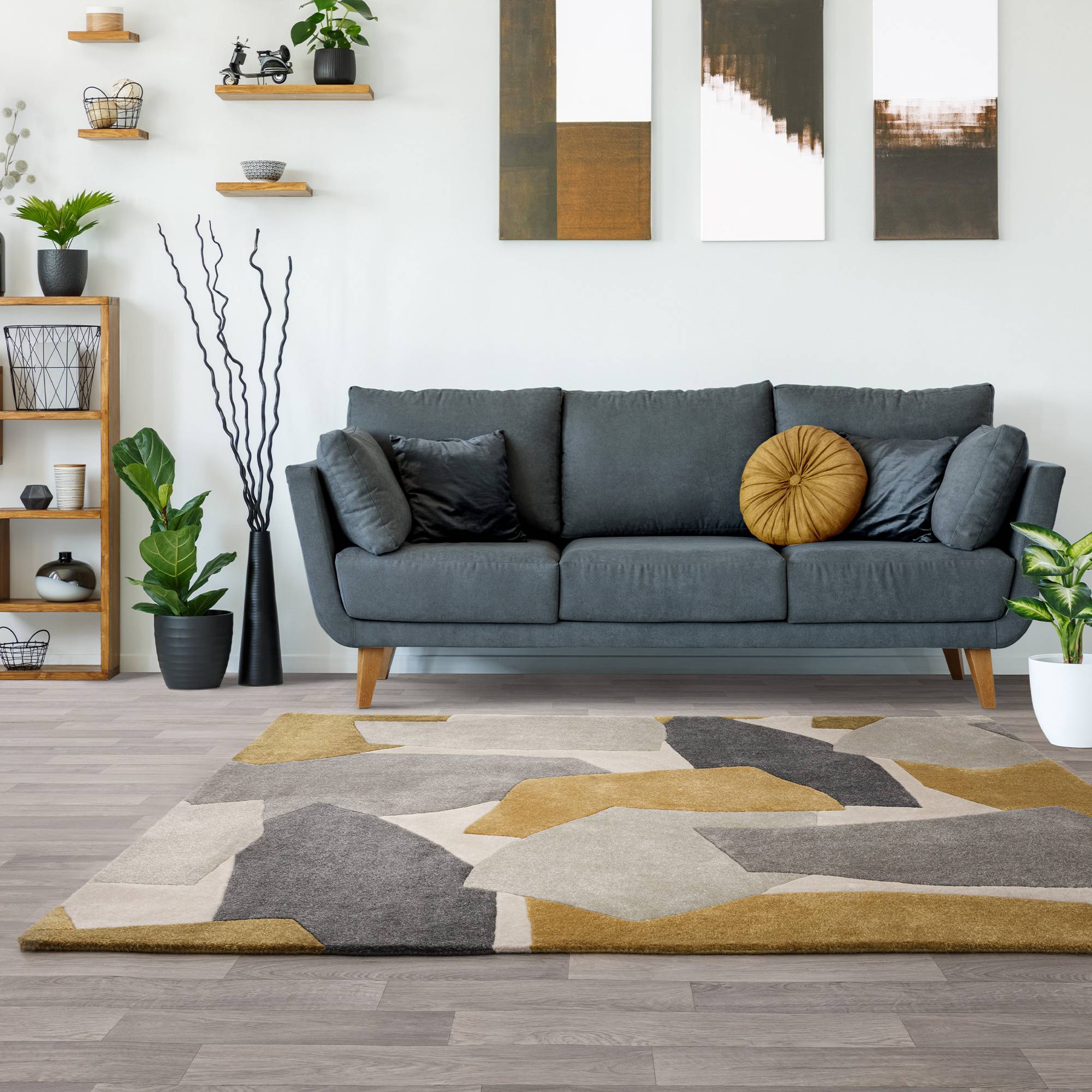Vloerkleed Romy 10 Element Ochre GRS