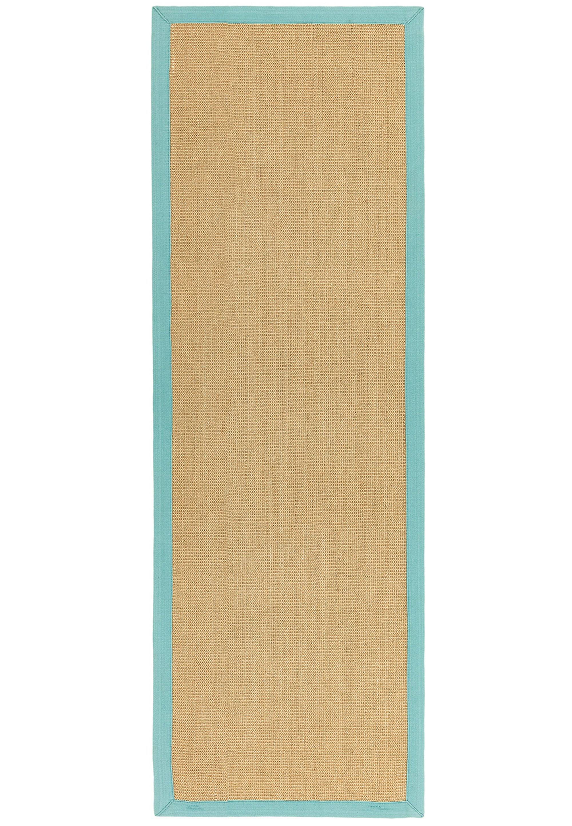 Vloerkleed Sisal Linen/Aqua