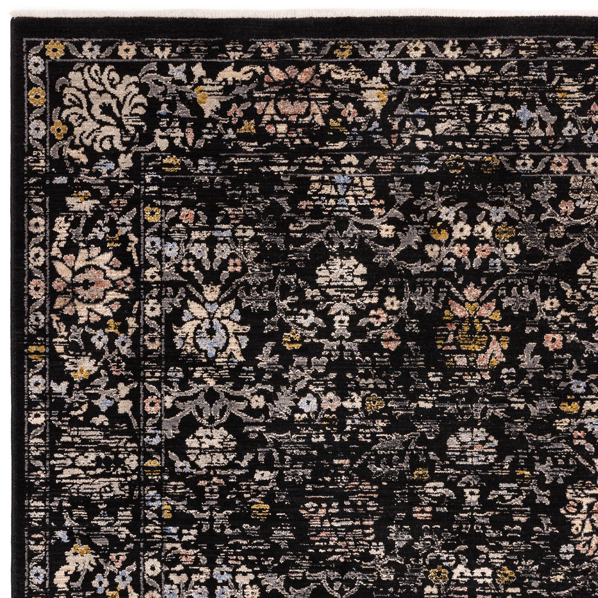 Vloerkleed Sovereign Black Vintage Floral