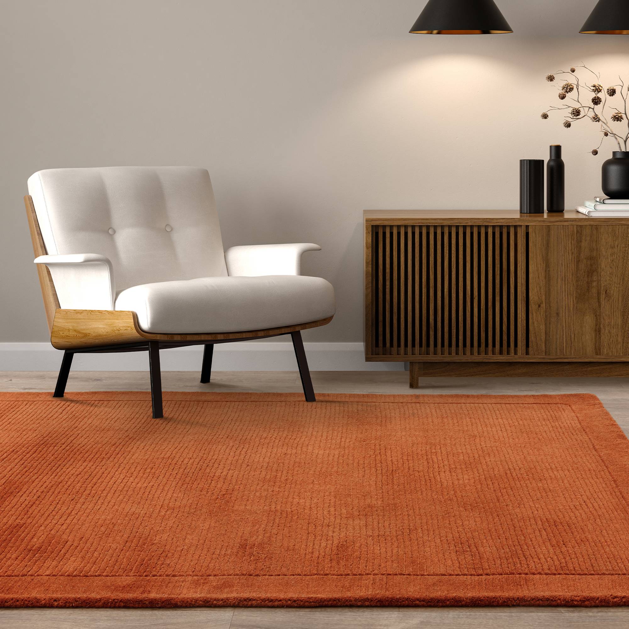 Vloerkleed York Terracotta