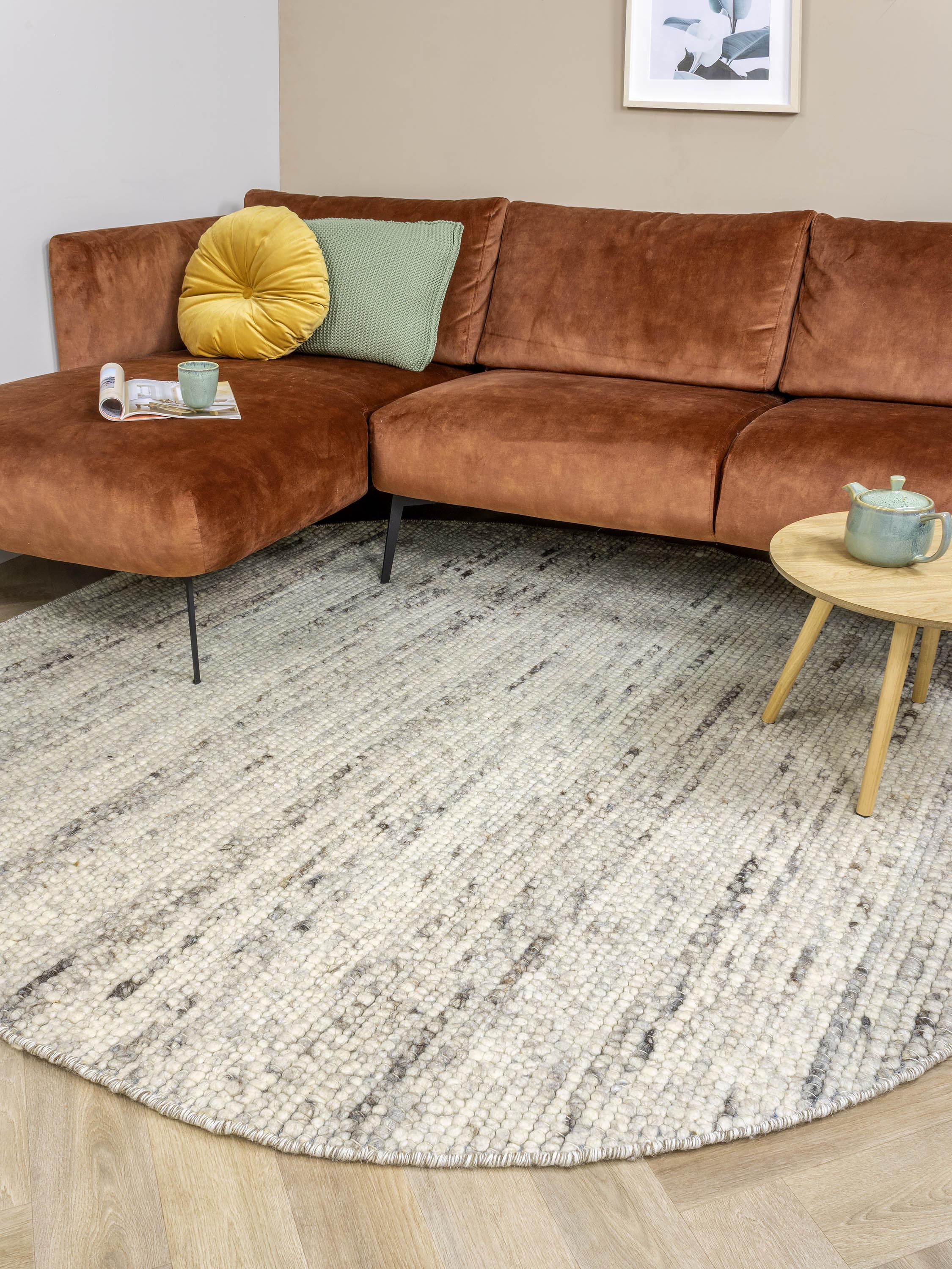 Rond vloerkleed MOMO Rugs Sten Brown rond
