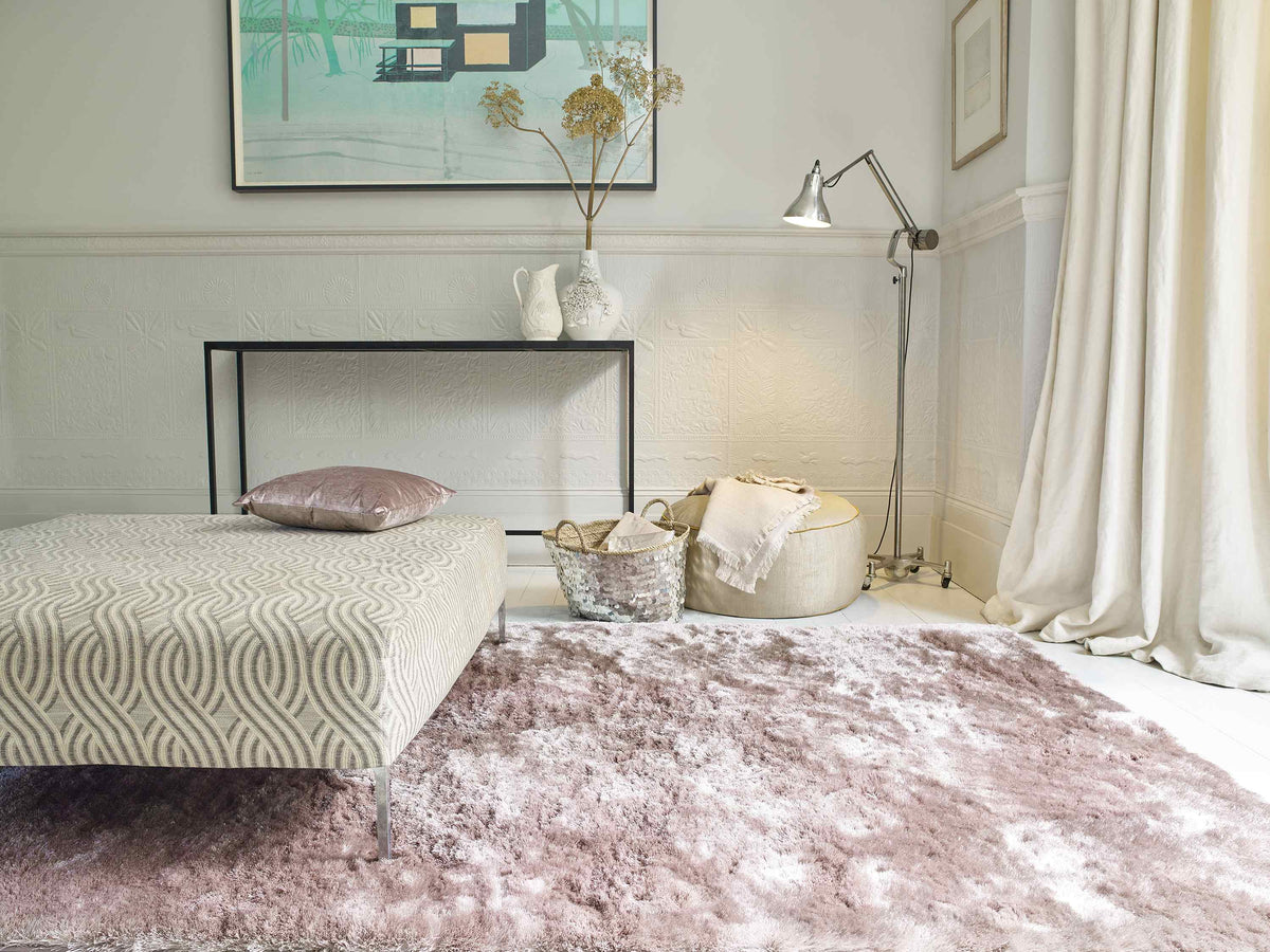 Hoogpolig vloerkleed Easy Living Whisper Pink