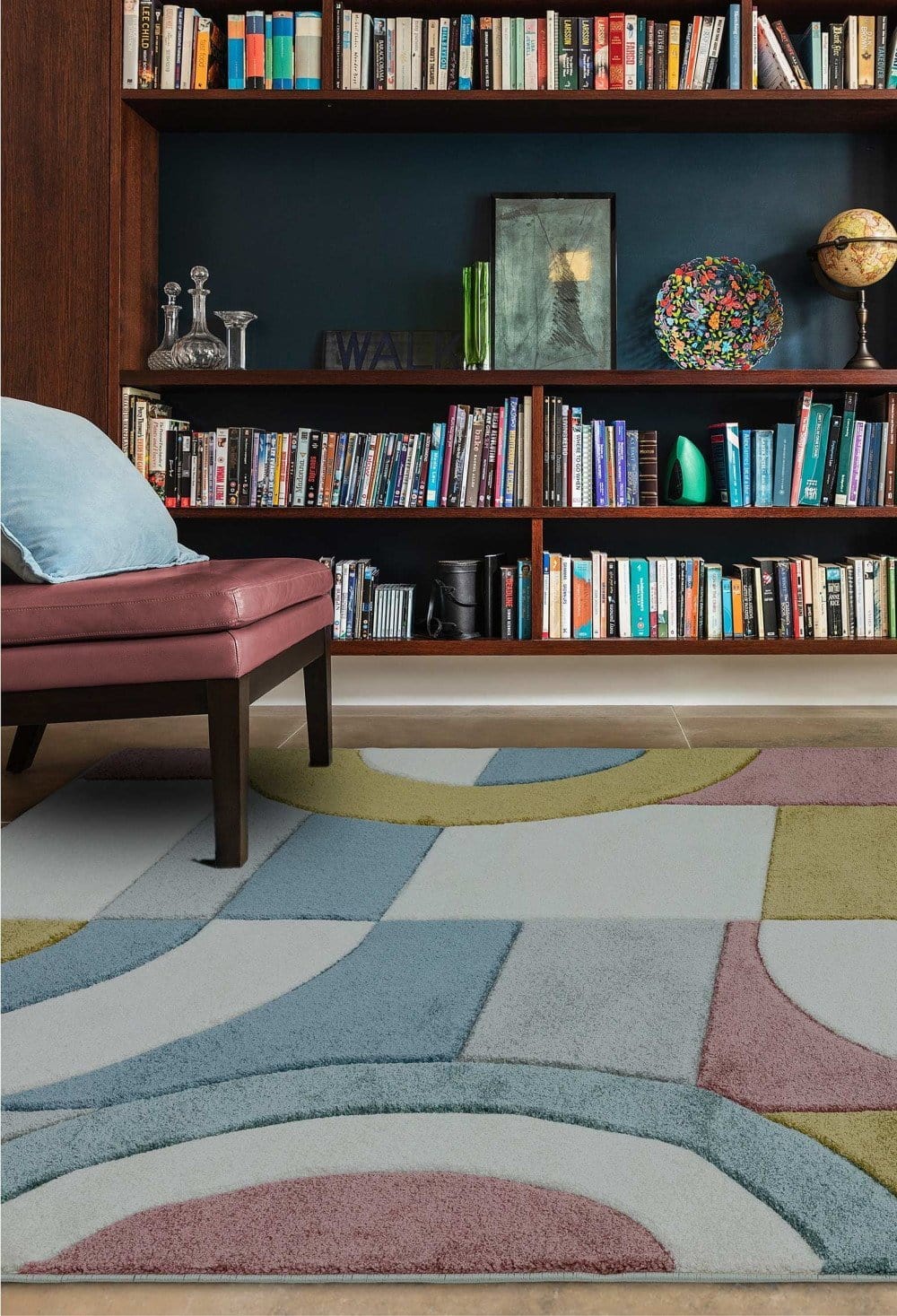 Laagpolig vloerkleed Easy Living Sketch Retro Multi