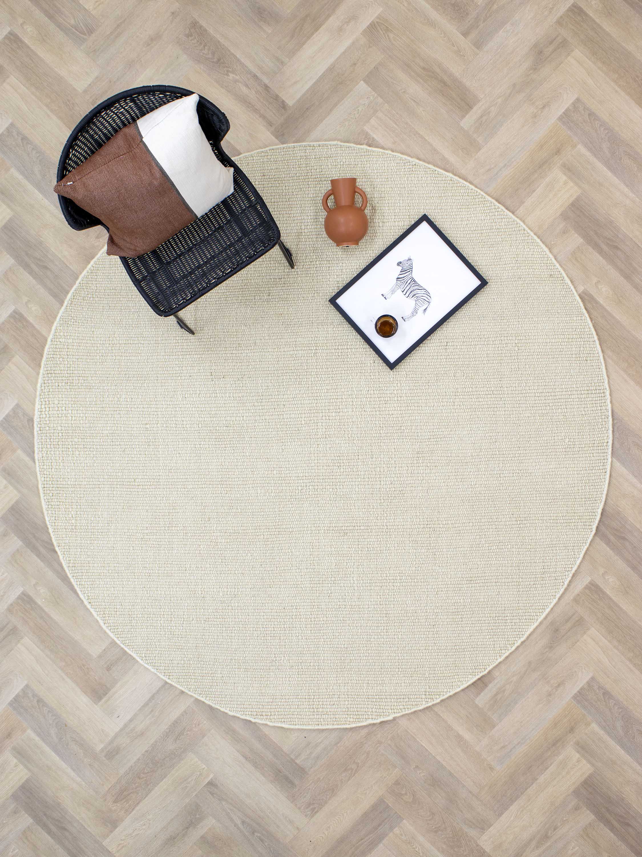 Vloerkleed MOMO Rugs Helsinki White Rond