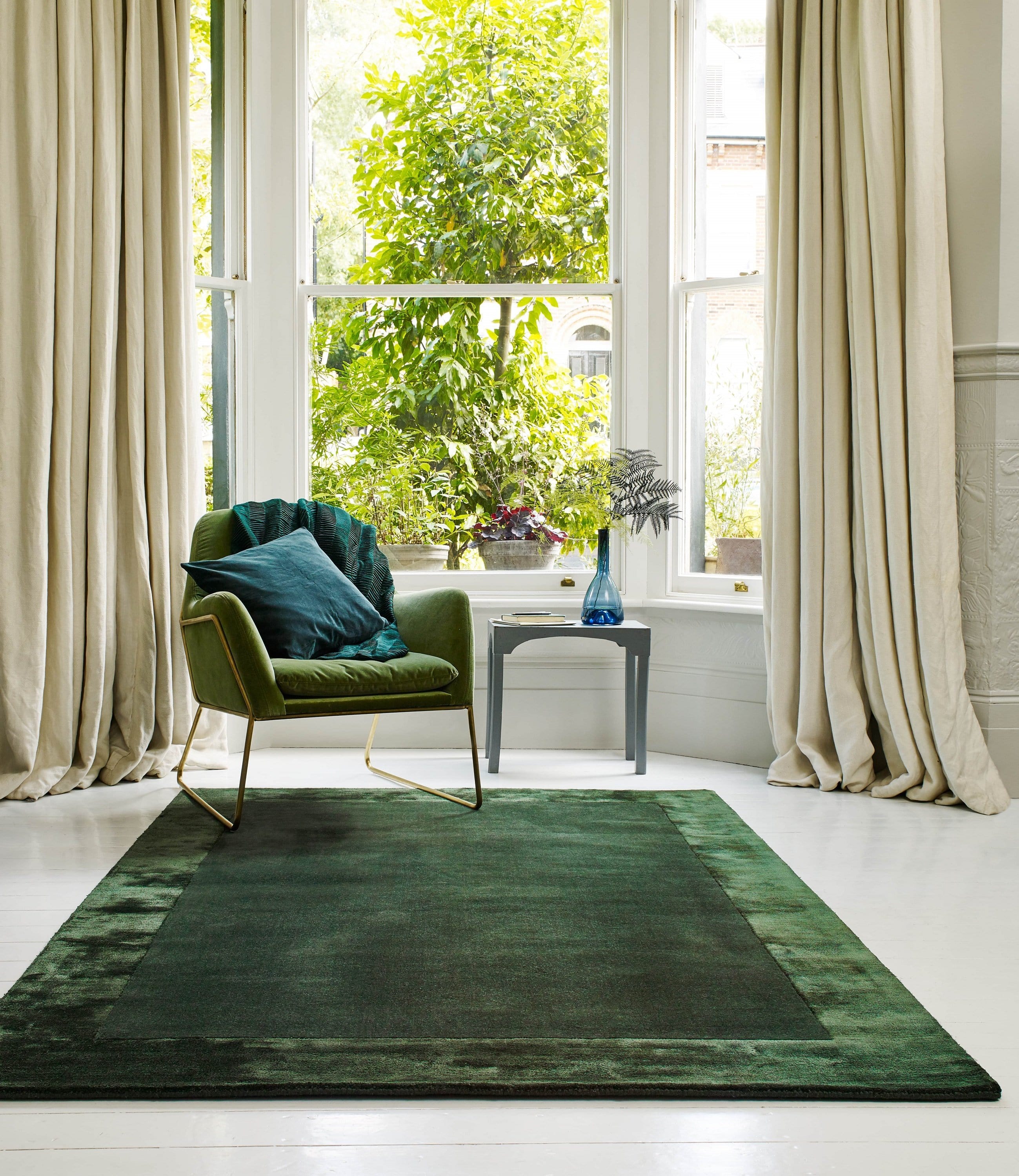 Laagpolig vloerkleed Easy Living Ascot Rug Green