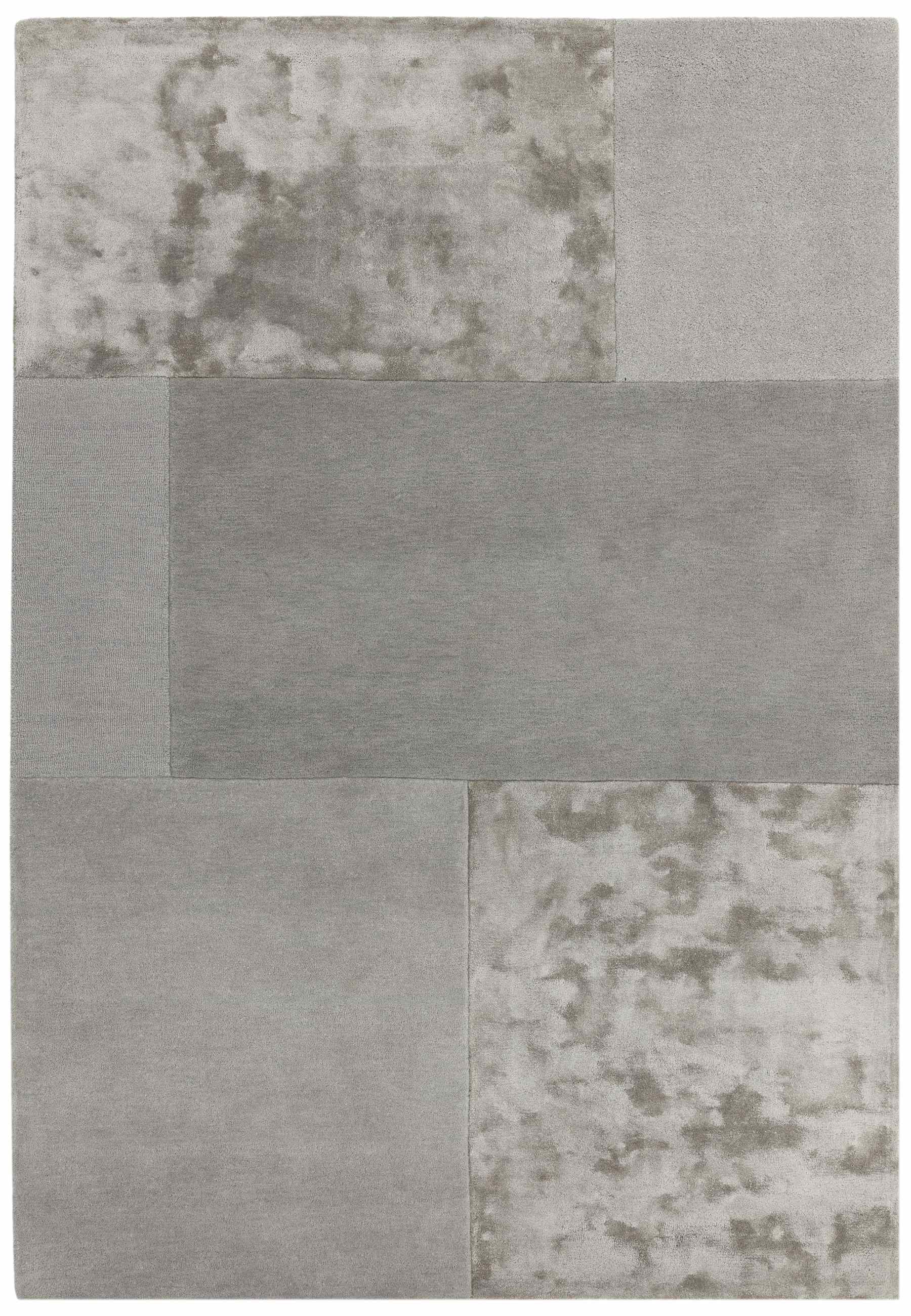 Laagpolig vloerkleed Easy Living Tate Tonal Textures Rug Silver