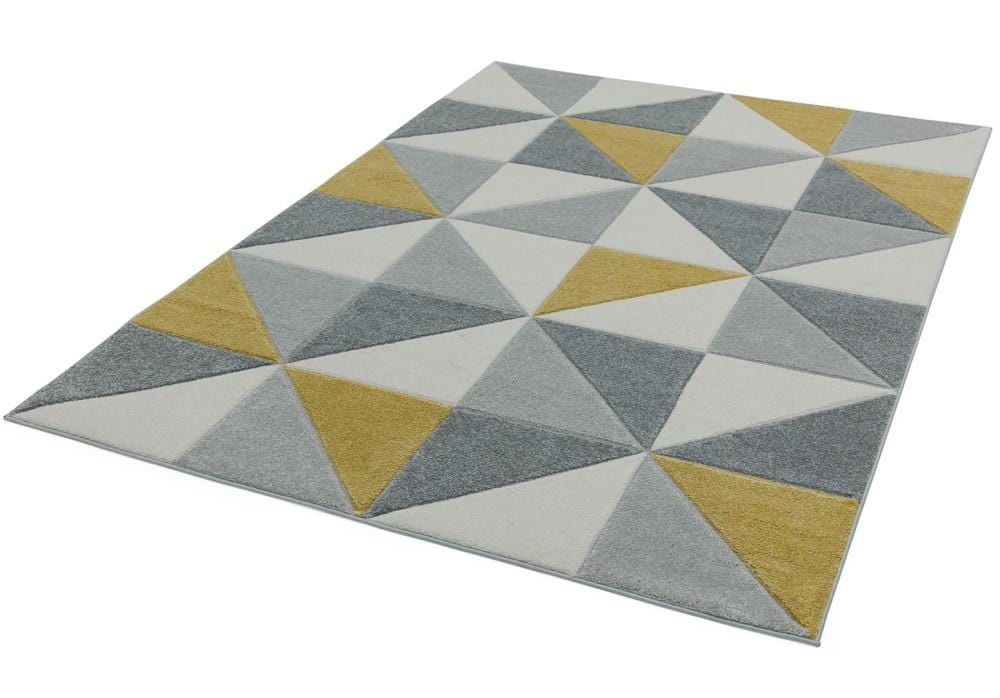 Laagpolig vloerkleed Easy Living Sketch Cubic Ochre