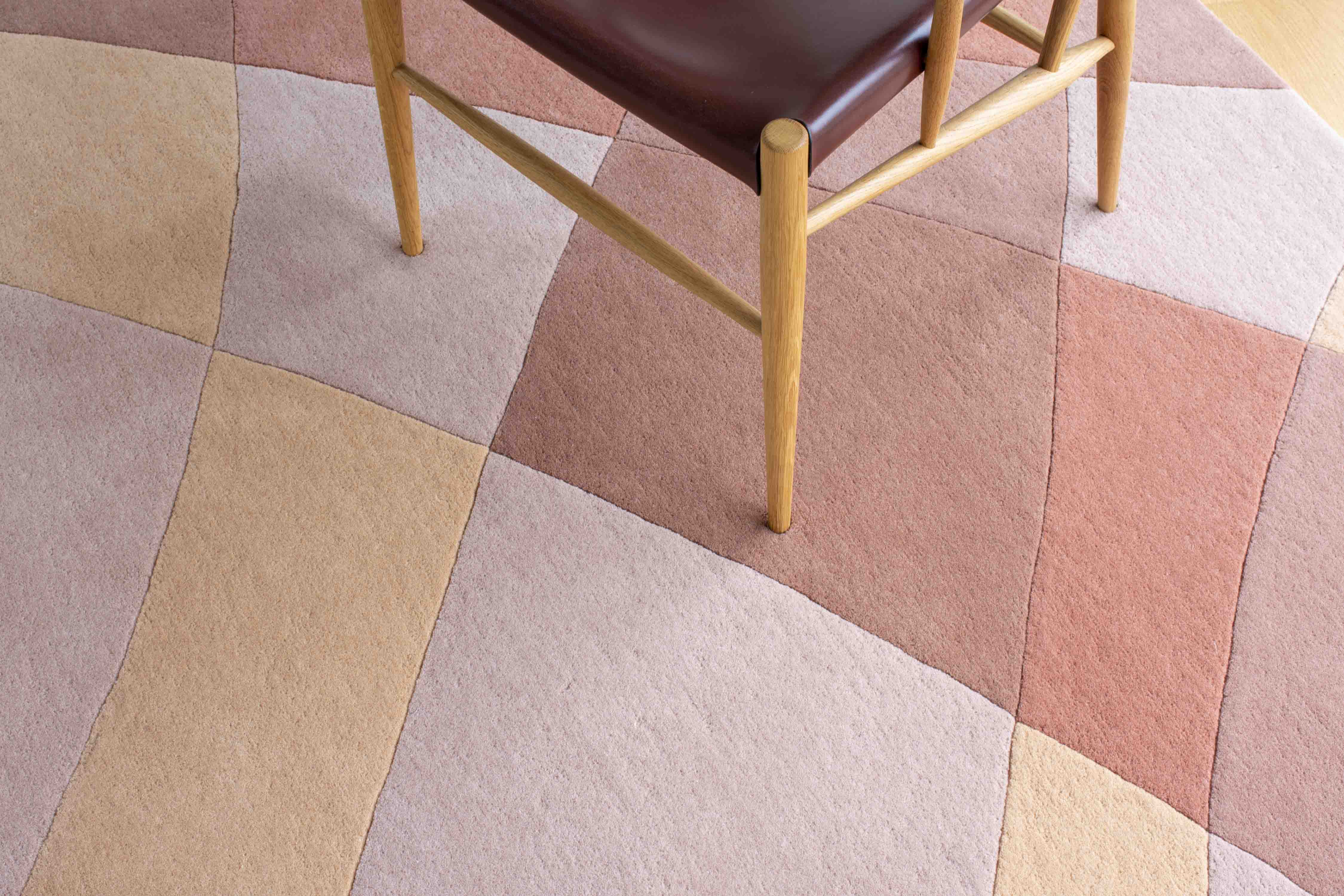 Laagpolig vloerkleed Claire Gaudion Rhythmic Tides Sand