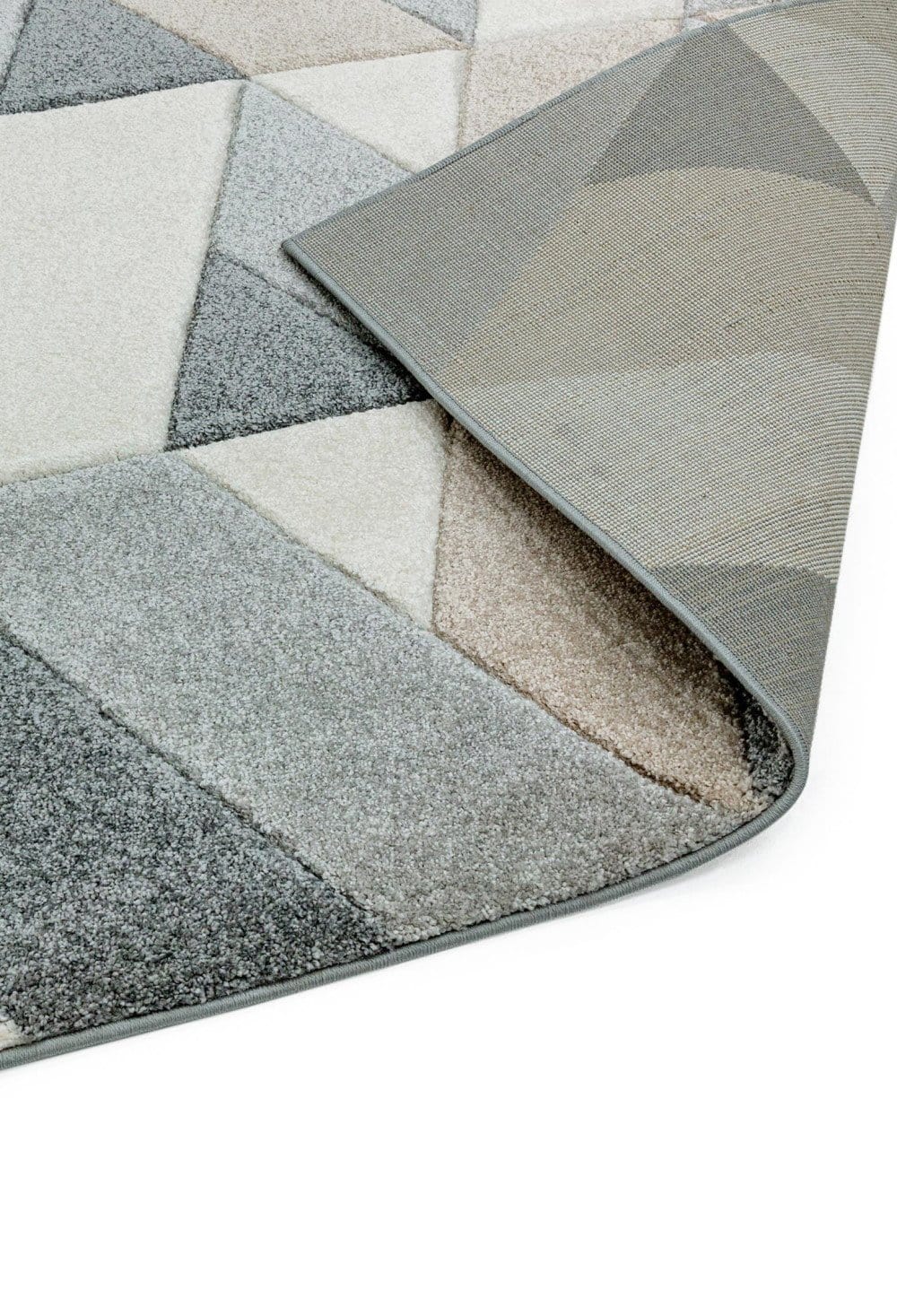 Laagpolig vloerkleed Easy Living Sketch Rhombus Grey