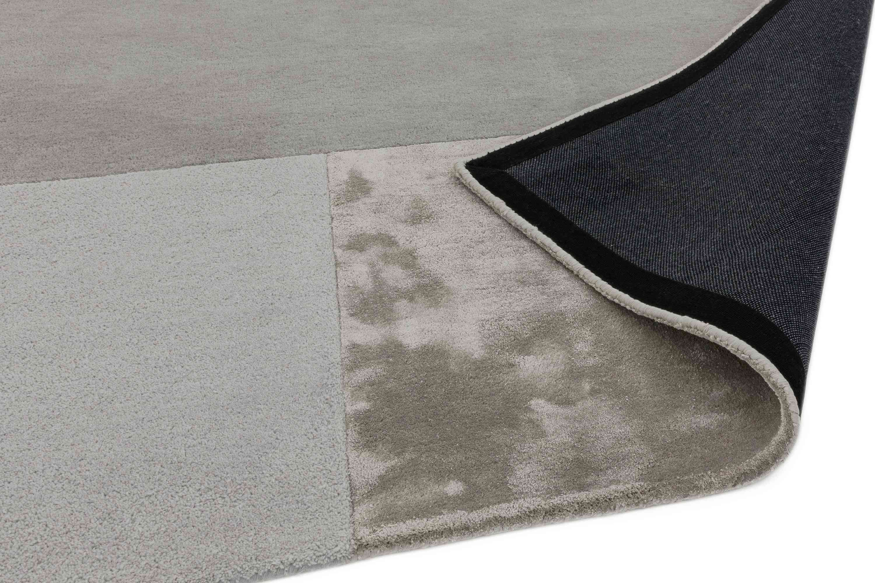 Laagpolig vloerkleed Easy Living Tate Tonal Textures Rug Silver