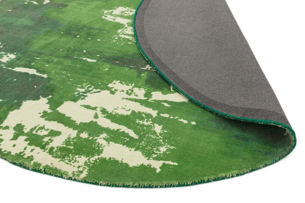 Laagpolig vloerkleed Easy Living Saturn Rug Green Circle