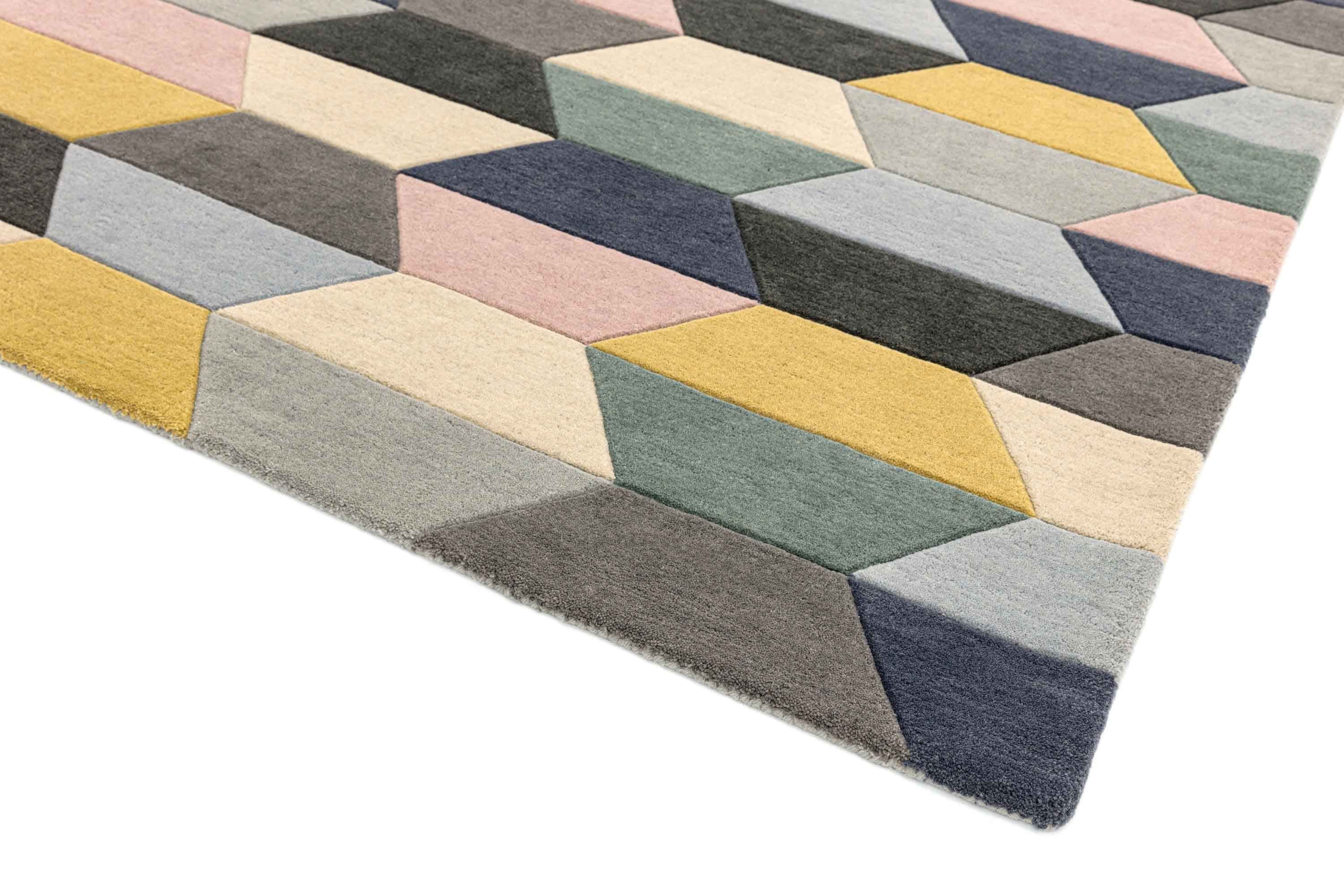 Laagpolig vloerkleed Easy Living Funk Honeycomb Pastel