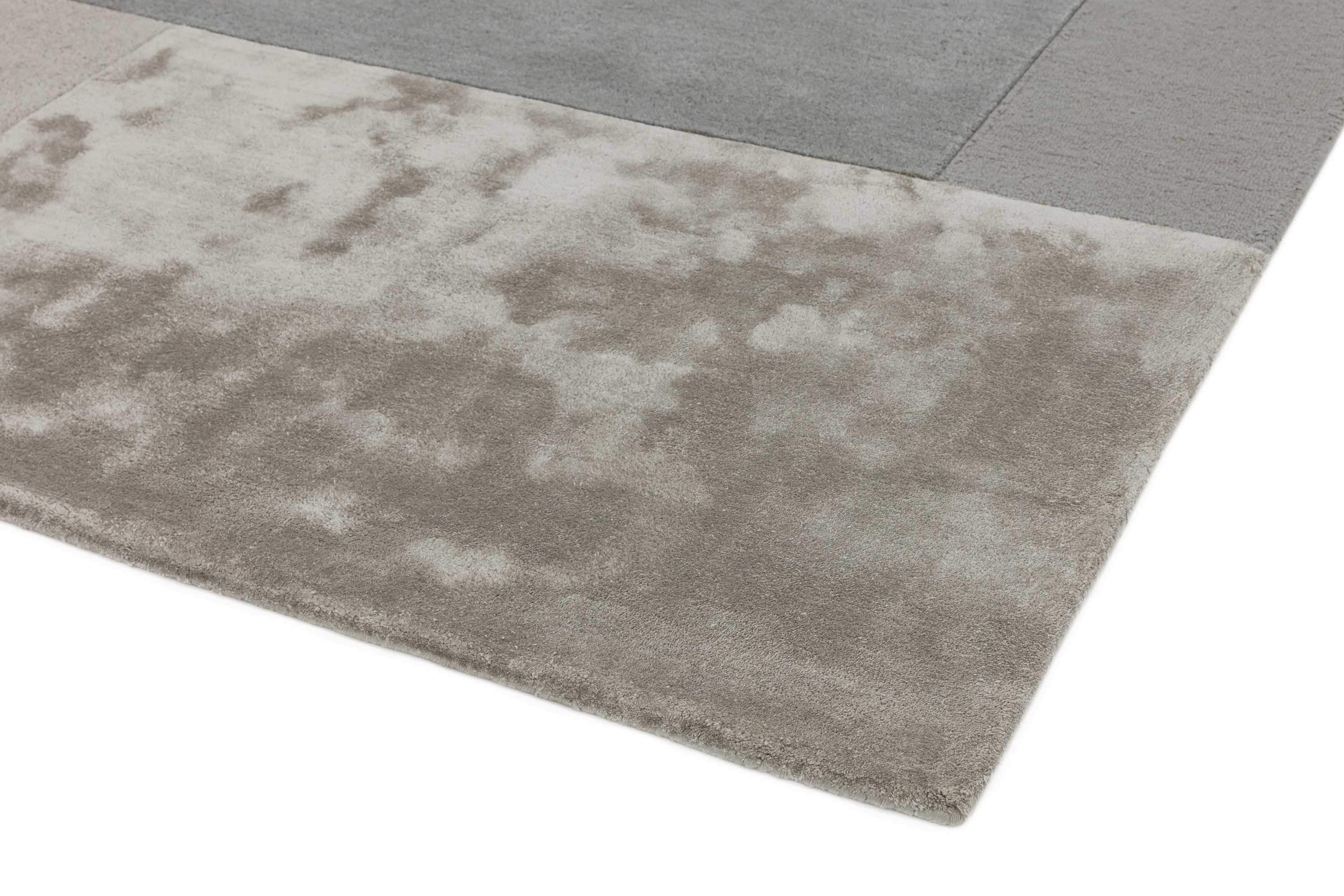 Laagpolig vloerkleed Easy Living Tate Tonal Textures Rug Silver