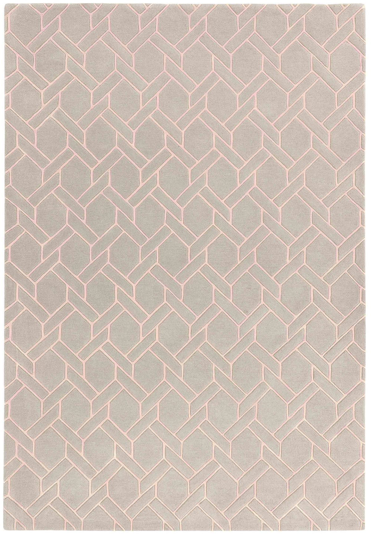 Laagpolig vloerkleed Easy Living Nexus Rug Fine Lines Silver Pink