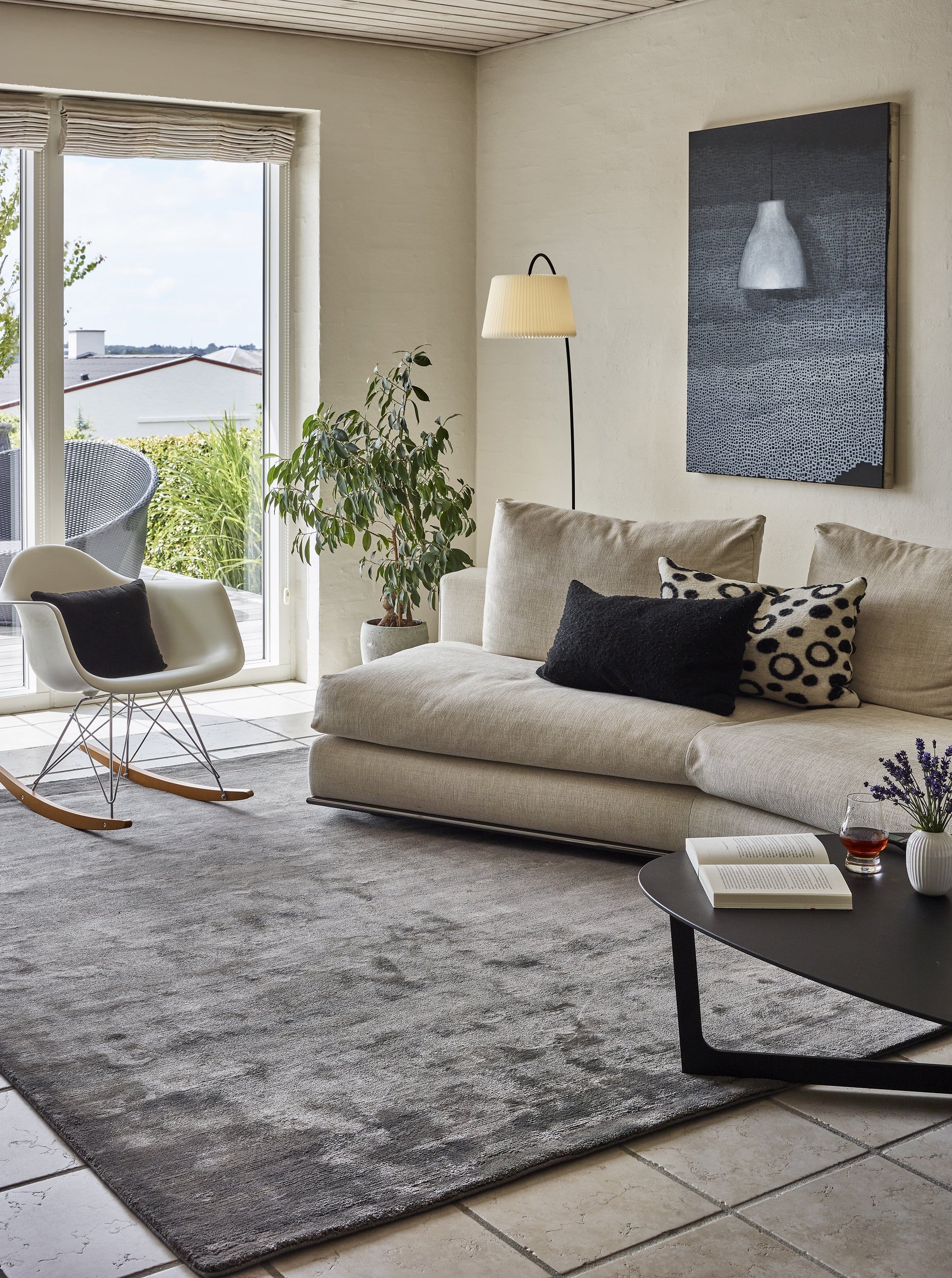 Laagpolig vloerkleed MOMO Rugs Northern Light Smoke Copenhagen