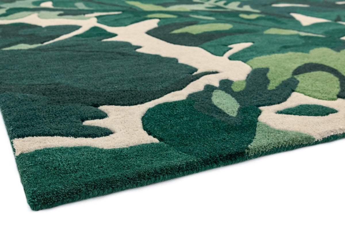 Laagpolig vloerkleed Easy Living Matrix Palm Green