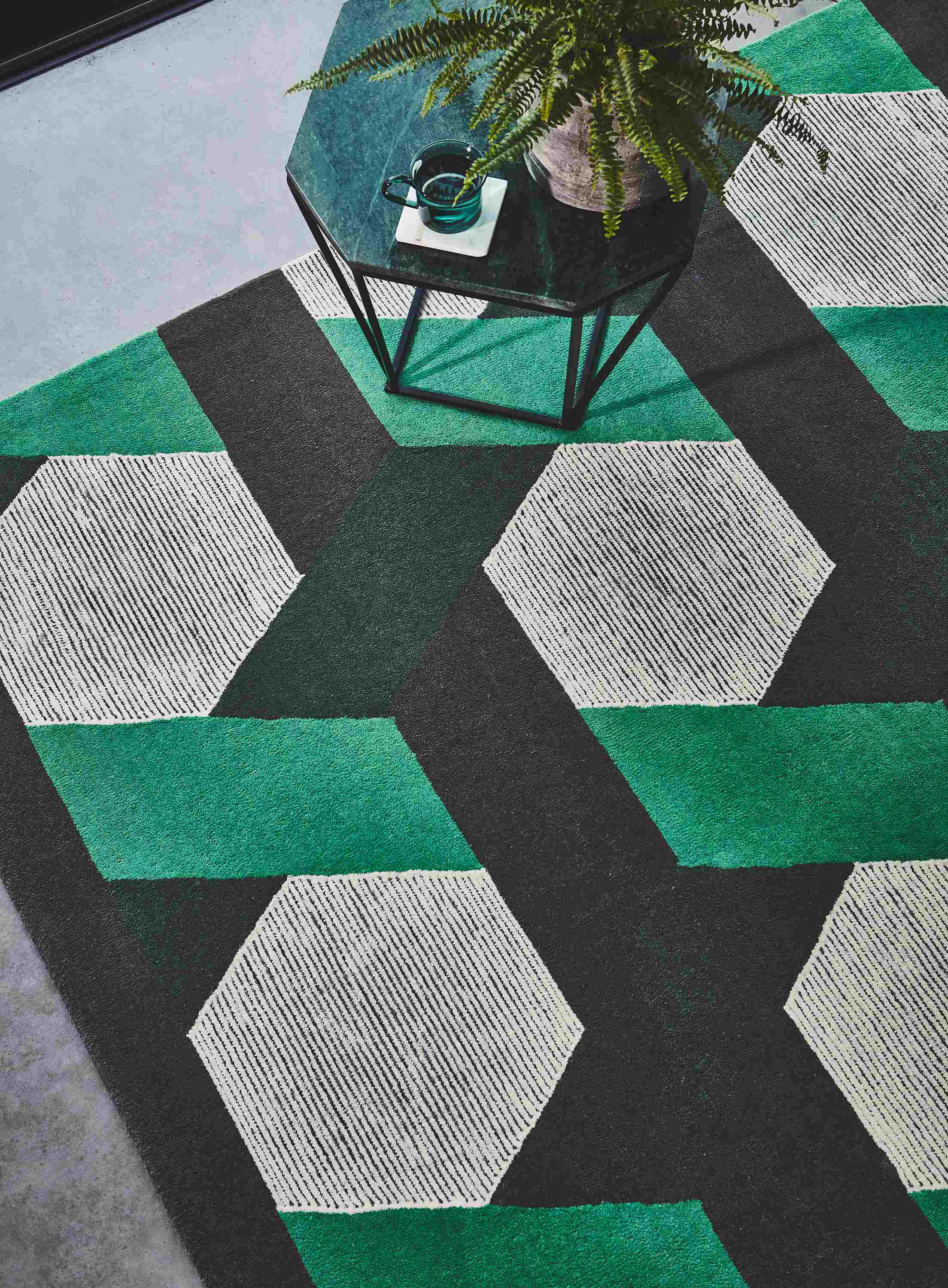 Laagpolig vloerkleed Easy Living Camden Rug Green