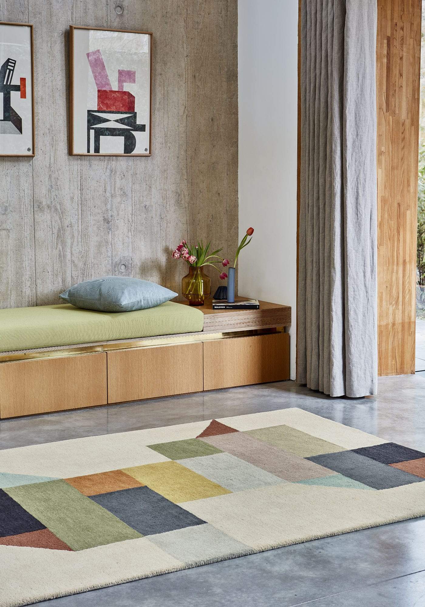 Laagpolig vloerkleed Easy Living Reef modern Multi